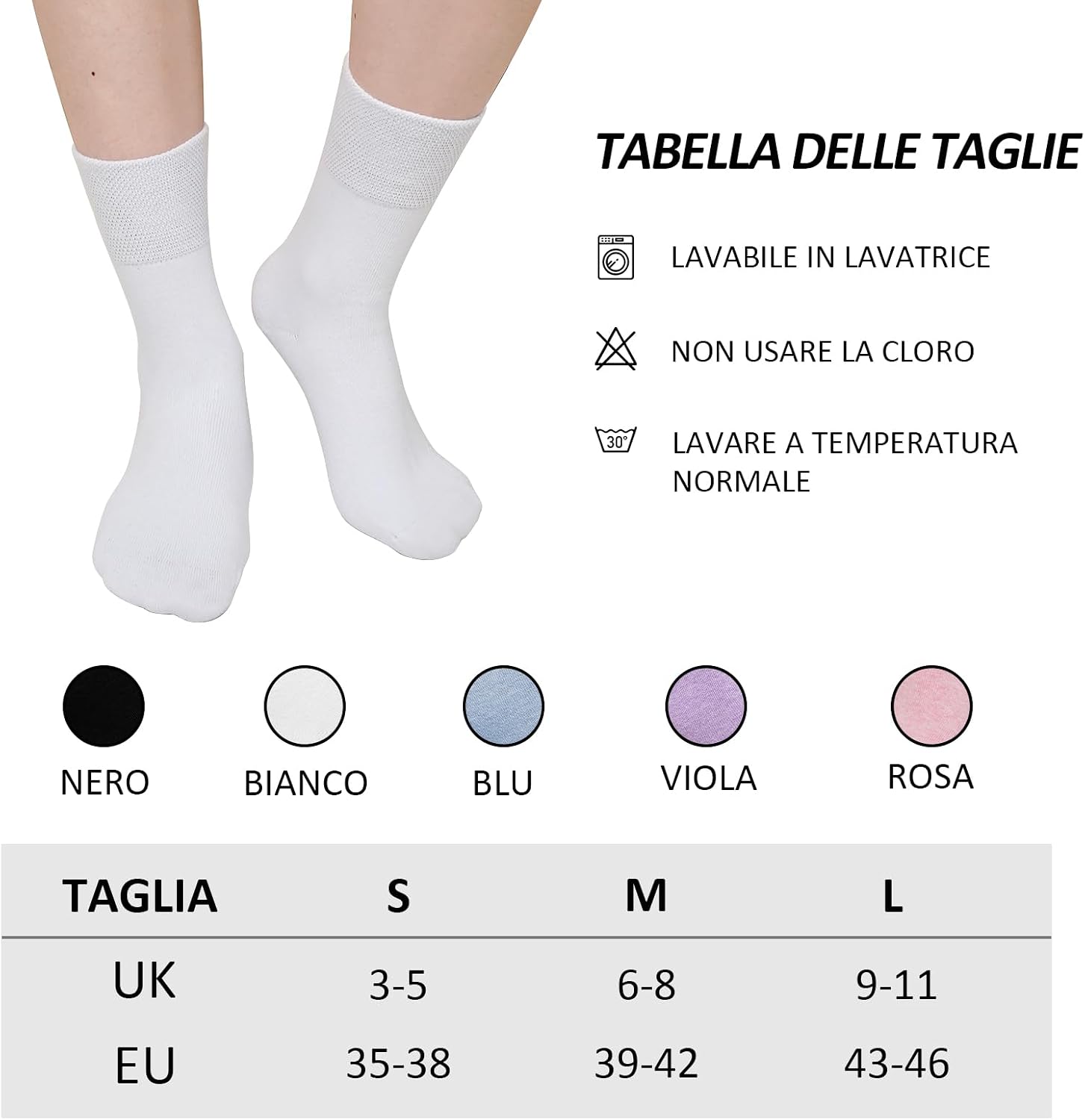 Thumbnail 5 de LOFIR Calze Cotone Donna Traspiranti 5 Paia