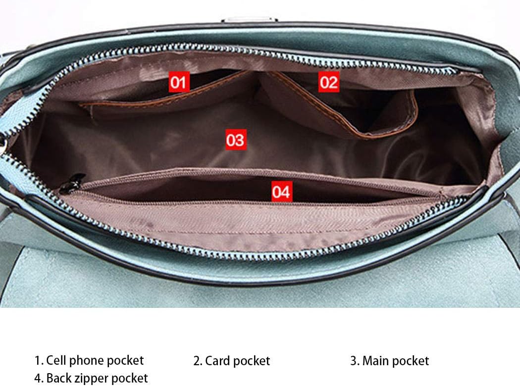 Thumbnail 4 de BUKESIYI Donna Borsa a Tracolla e a Mano Rosa (PU) con tracolla regolabile 120 cm – modello IT77101