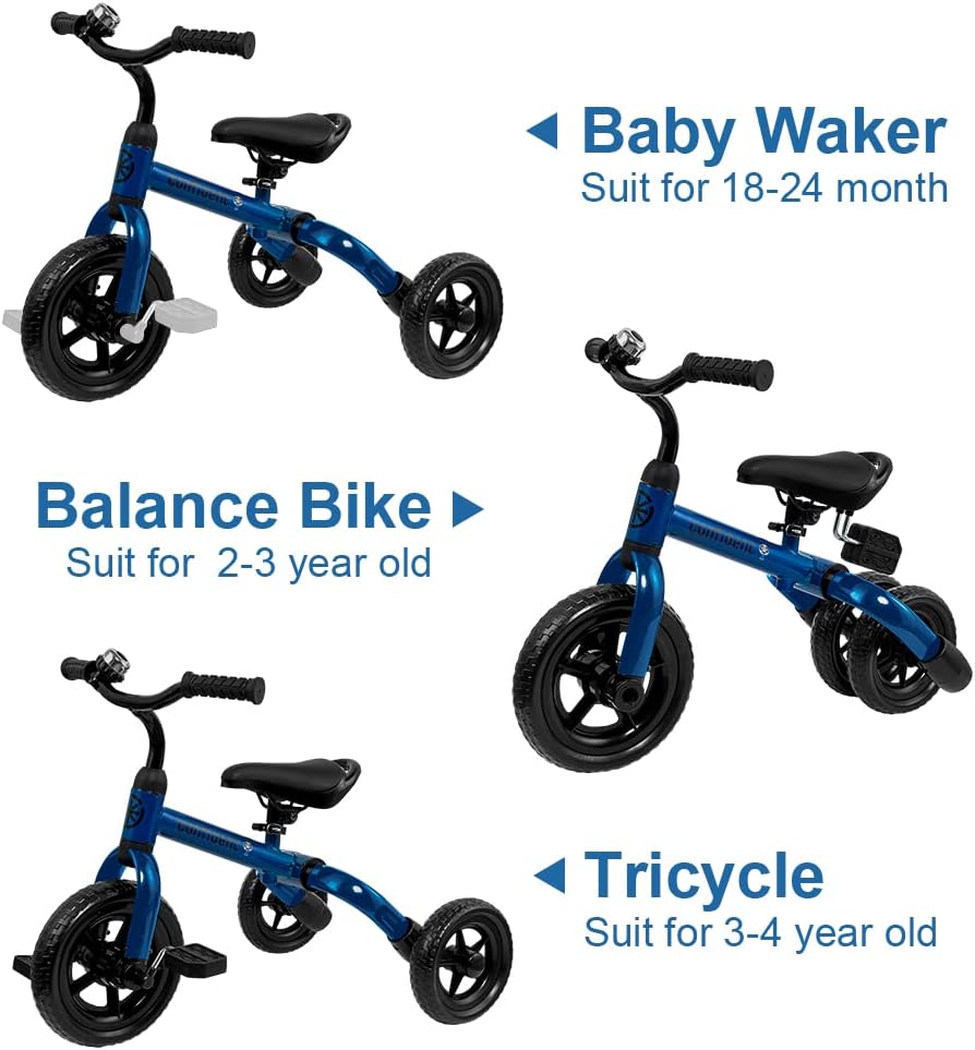 Thumbnail 3 de YGJT 3-in-1 Tricycle for Toddlers (Age 2–5) — Folding Training Trike With Adjustable Seat