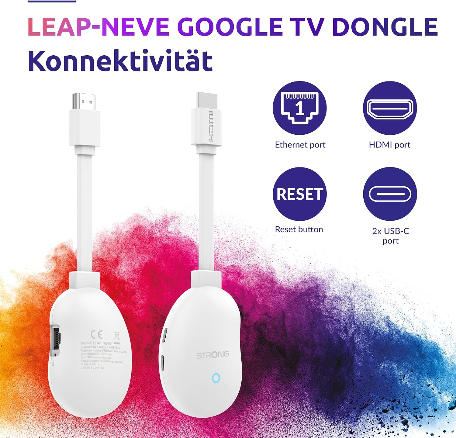 Thumbnail 6 de Strong LEAP-Neve 4K UHD Streaming Stick mit Google TV, WLAN 6, Ethernet und Dolby Vision/Atmos