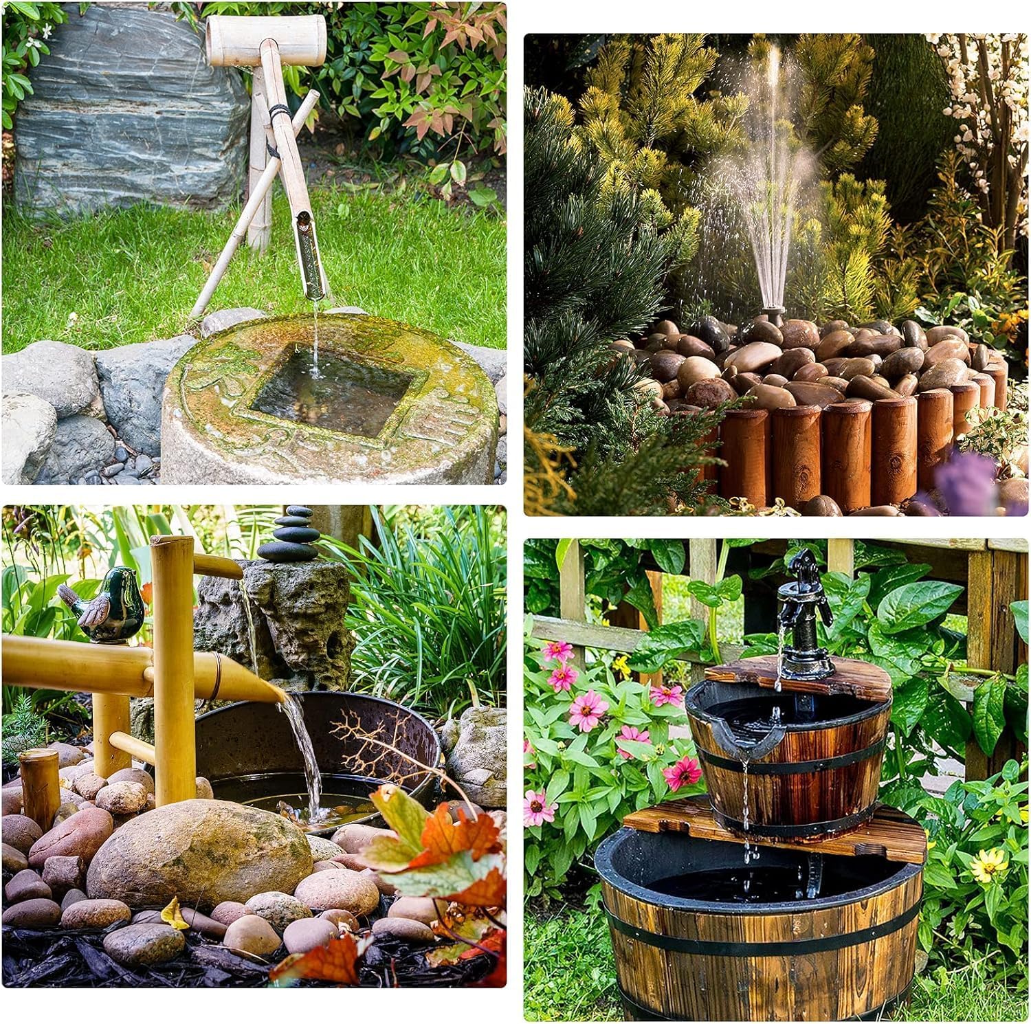 Thumbnail 5 de AISITIN 2026 Update DIY Solar Water Pump Kit for Water Feature Outdoor