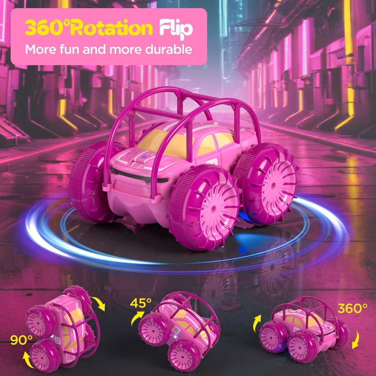 Thumbnail 2 de MaxTronic Direct Charging Remote Control Cars: 360° Flip Waterproof Stunt Car (2.4GHz 4WD)