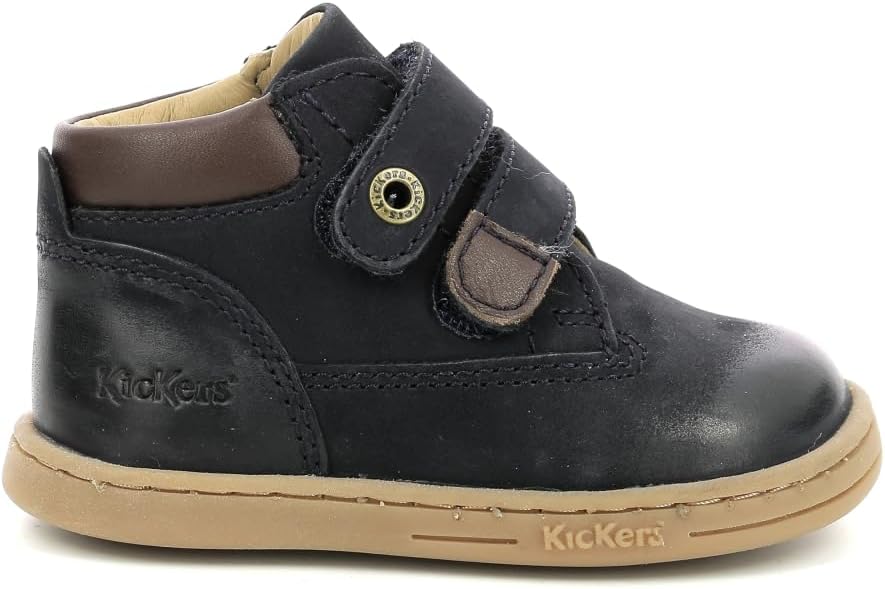 Detalle 2 de Kickers Unisex Kinder Tackeasy Stiefel – Chromoberfläche mit flexibler Sohle