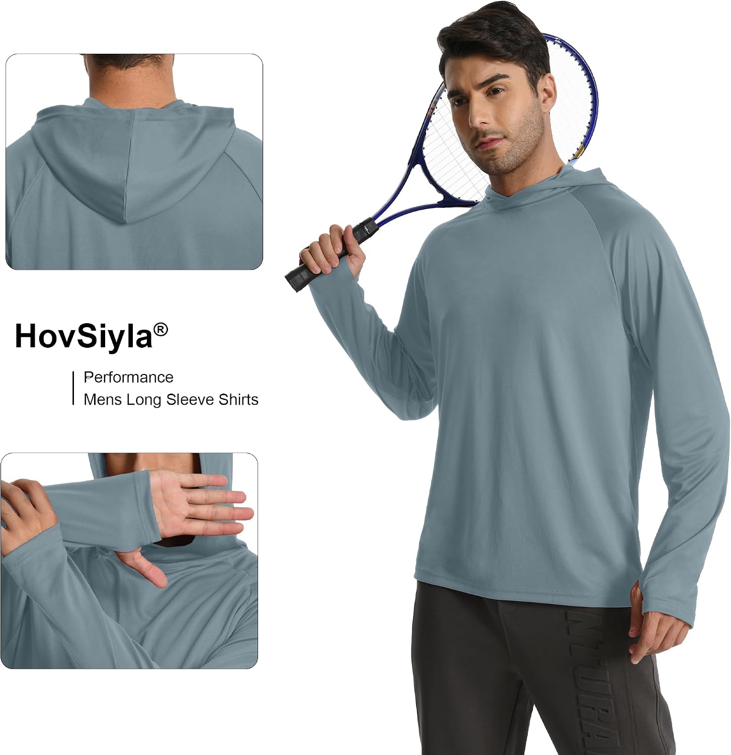 Detalle 2 de HovSiyla Men's Hooded Shirts