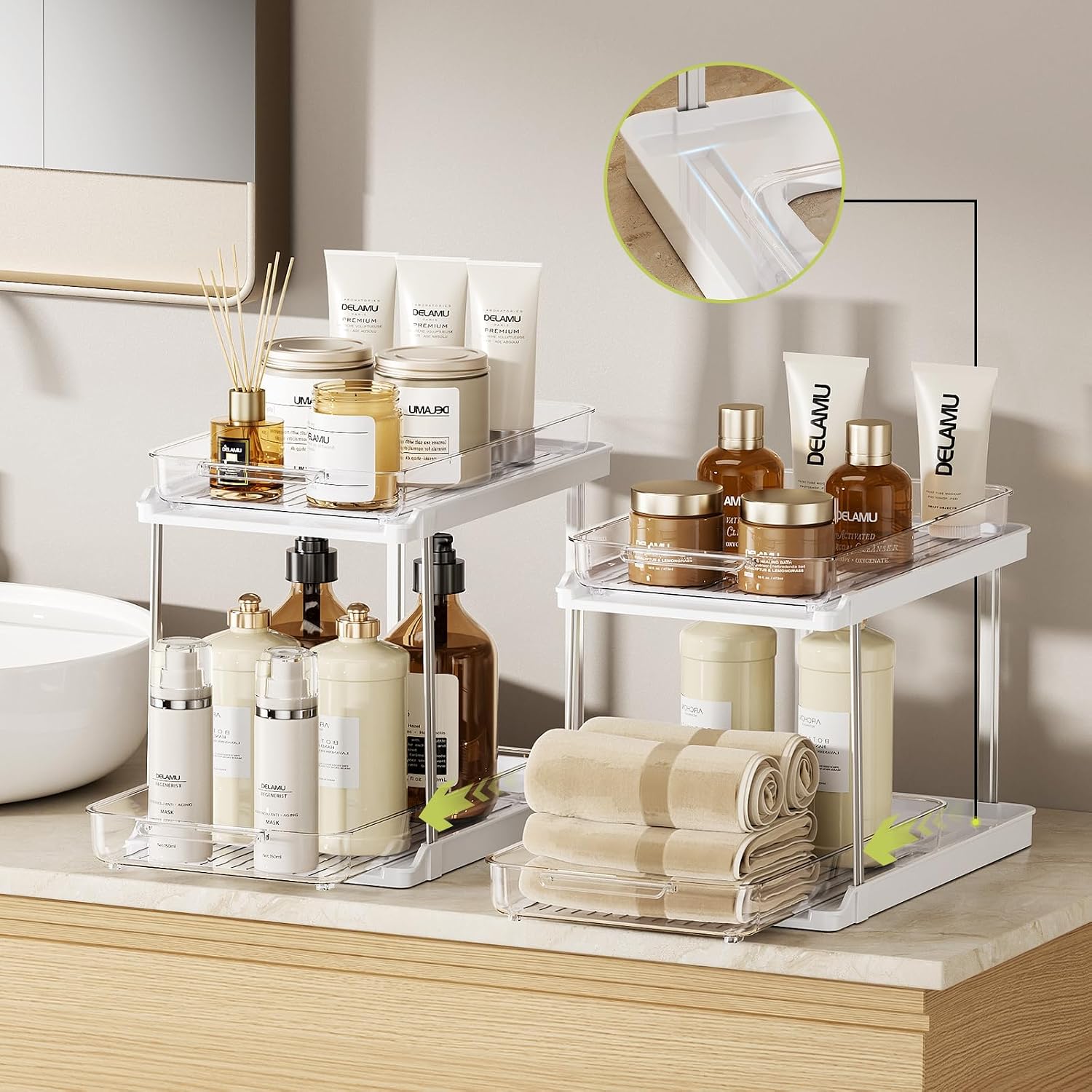 Detalle de Delamu Under-Sink Organizers 4-Pack