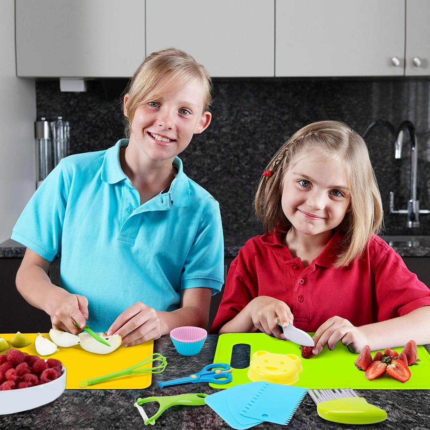 Detalle de Anpole Toddler Knife Set 23-piece kids knives 🍴