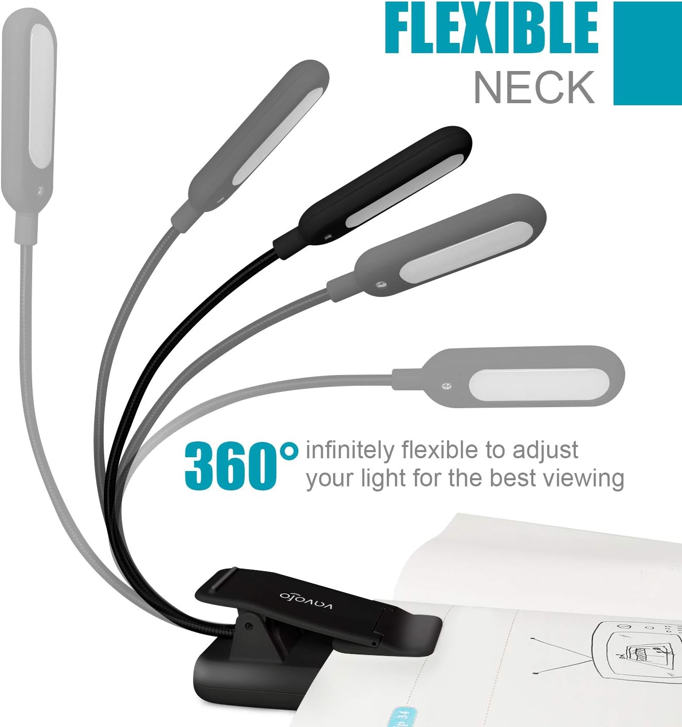 Thumbnail 4 de VAVOFO Rechargeable Reading Light 7 LEDs