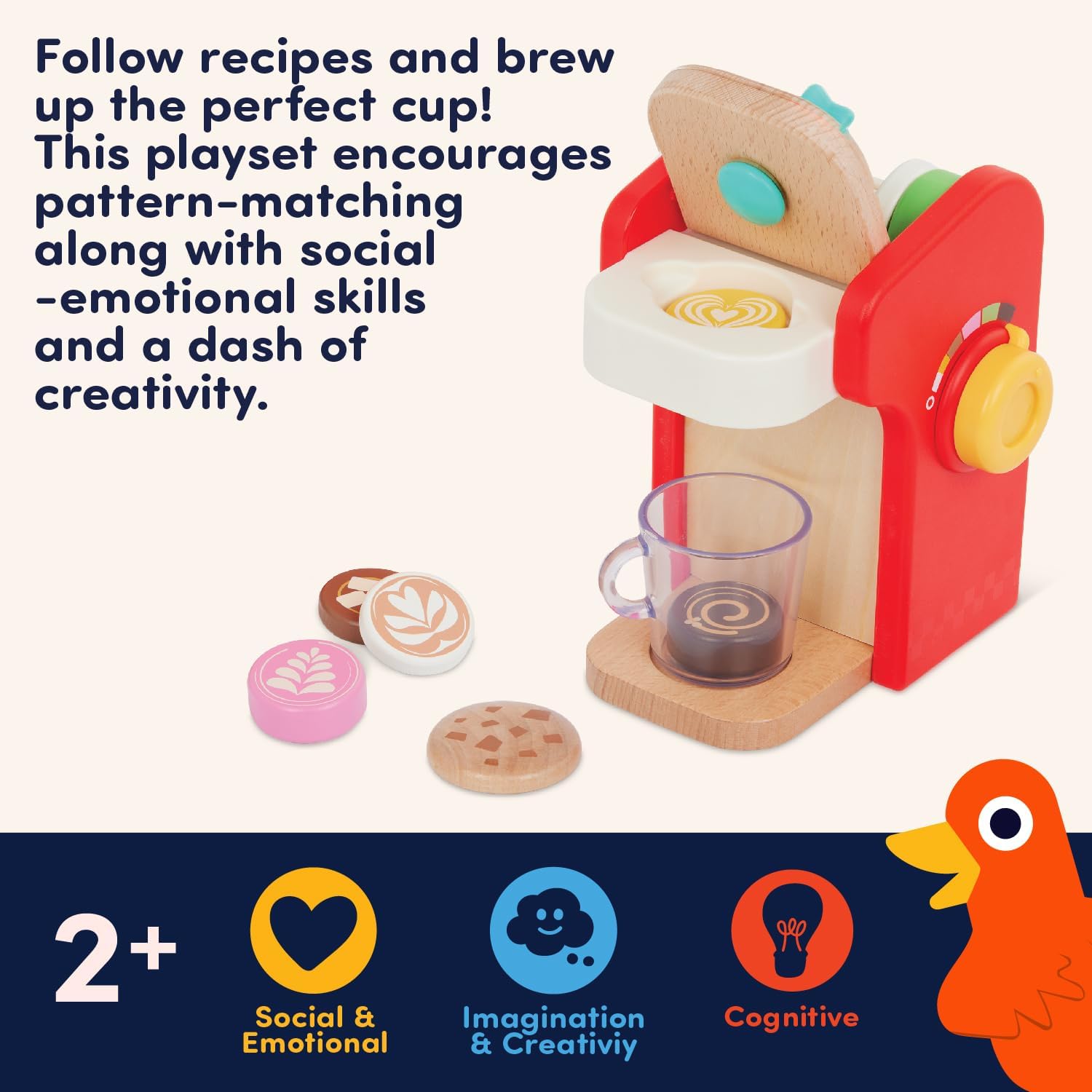 Detalle 1 de Playset barista Mini Barista Battat Education 22 pezzi