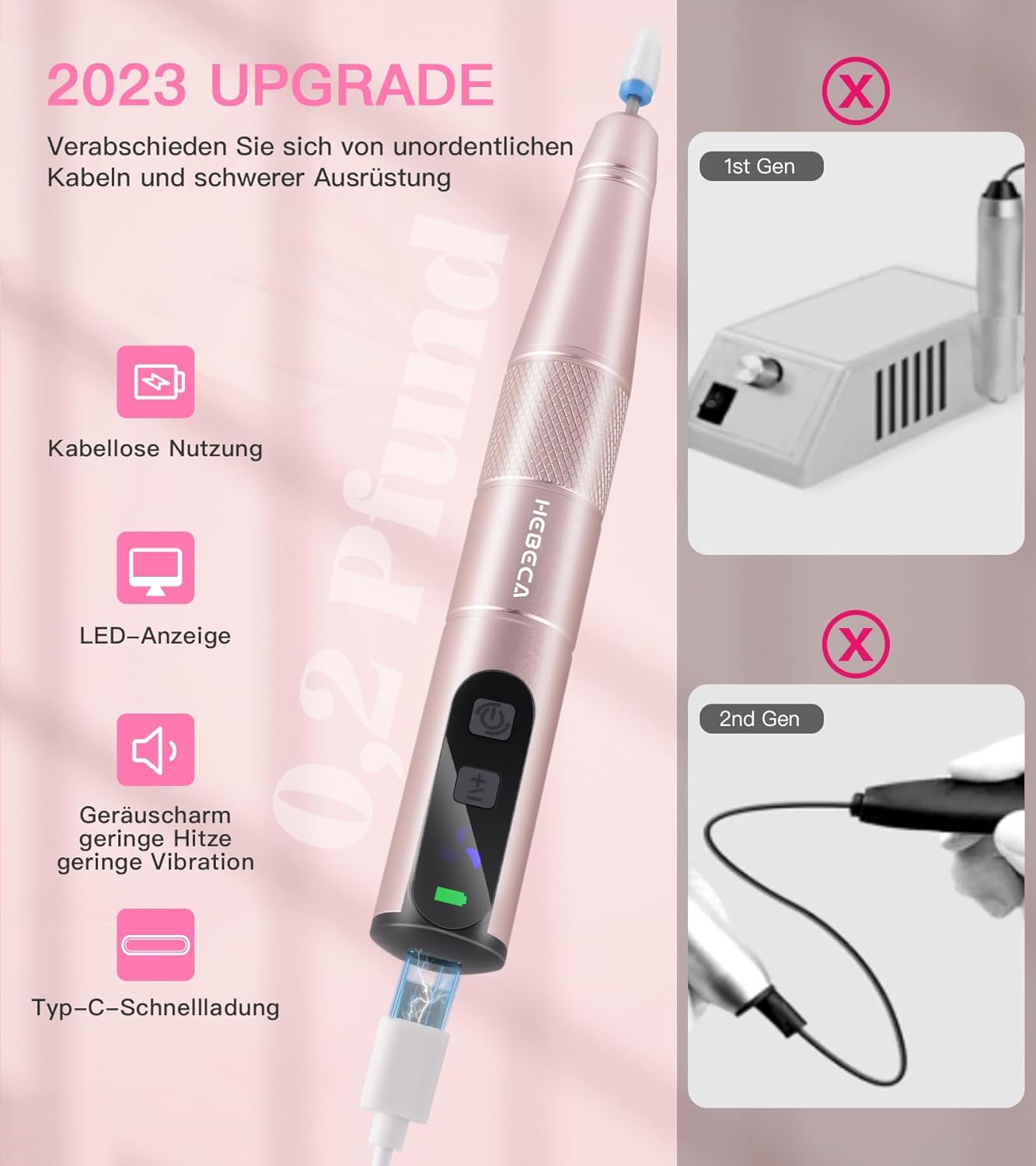 Thumbnail 1 de HEBECA Elektrischer Nagelfräser 12-in-1 Set