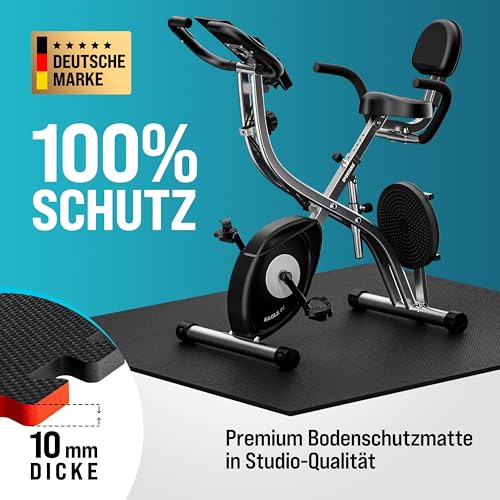 Detalle de MONZANA Bodenschutzmatten Fitness 54 Stück – Robuster Unterlage-Set für Boden- und Fitnessbereich