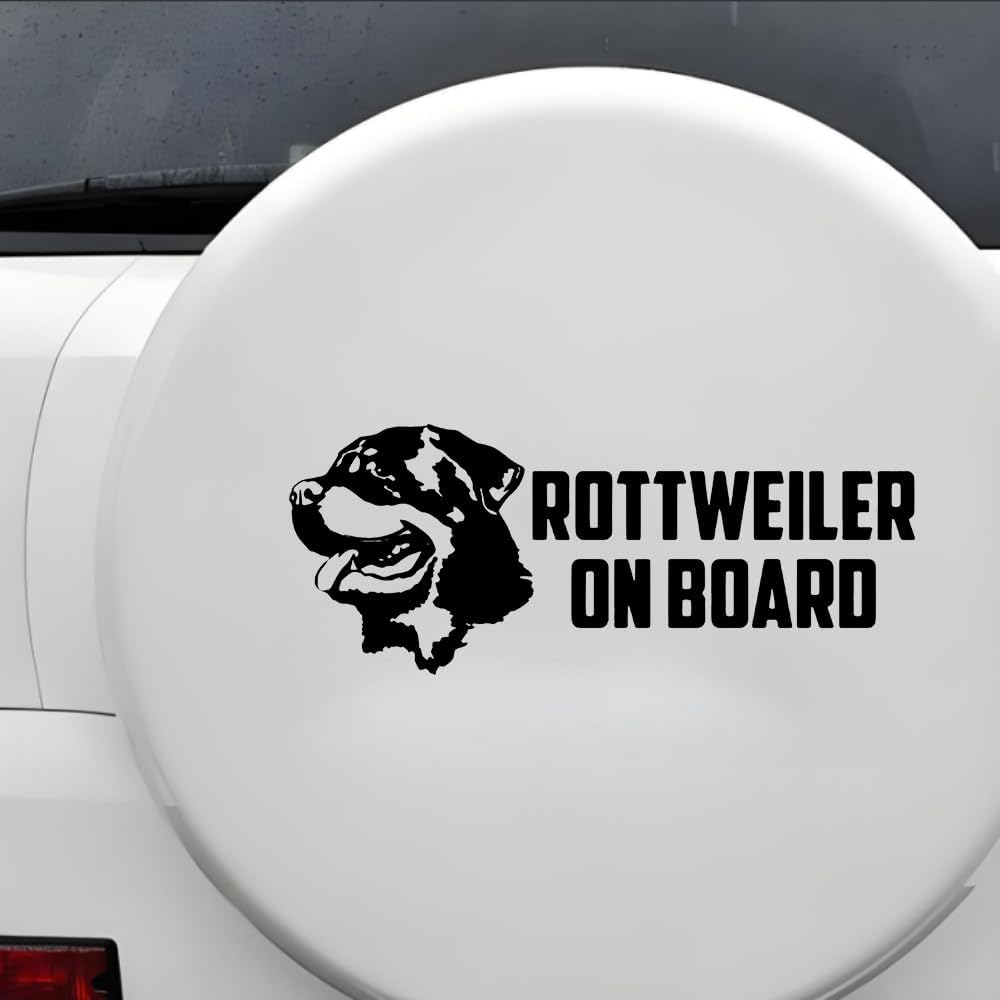 Detalle 2 de Rottweiler On Board Autoaufkleber 25cm Reflektierend
