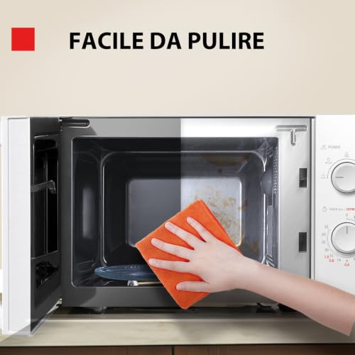 Detalle de Toshiba MW2-MM20P(WH) – Microonde da 20 L, 800 W, 5 livelli di potenza e scongelamento rapido