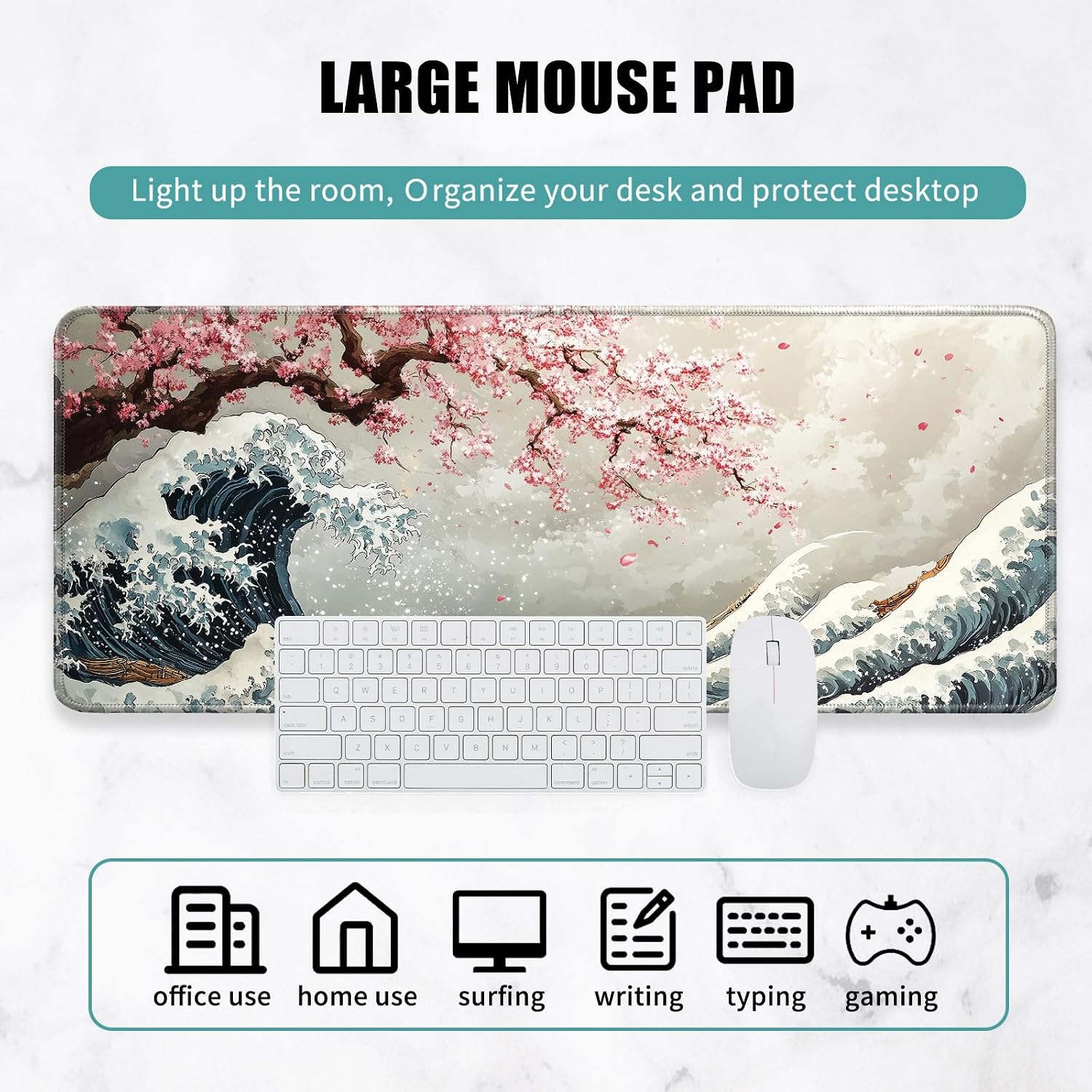 Detalle de YEYE JUICE Large Mouse Pad, 35.4 x 15.7 in