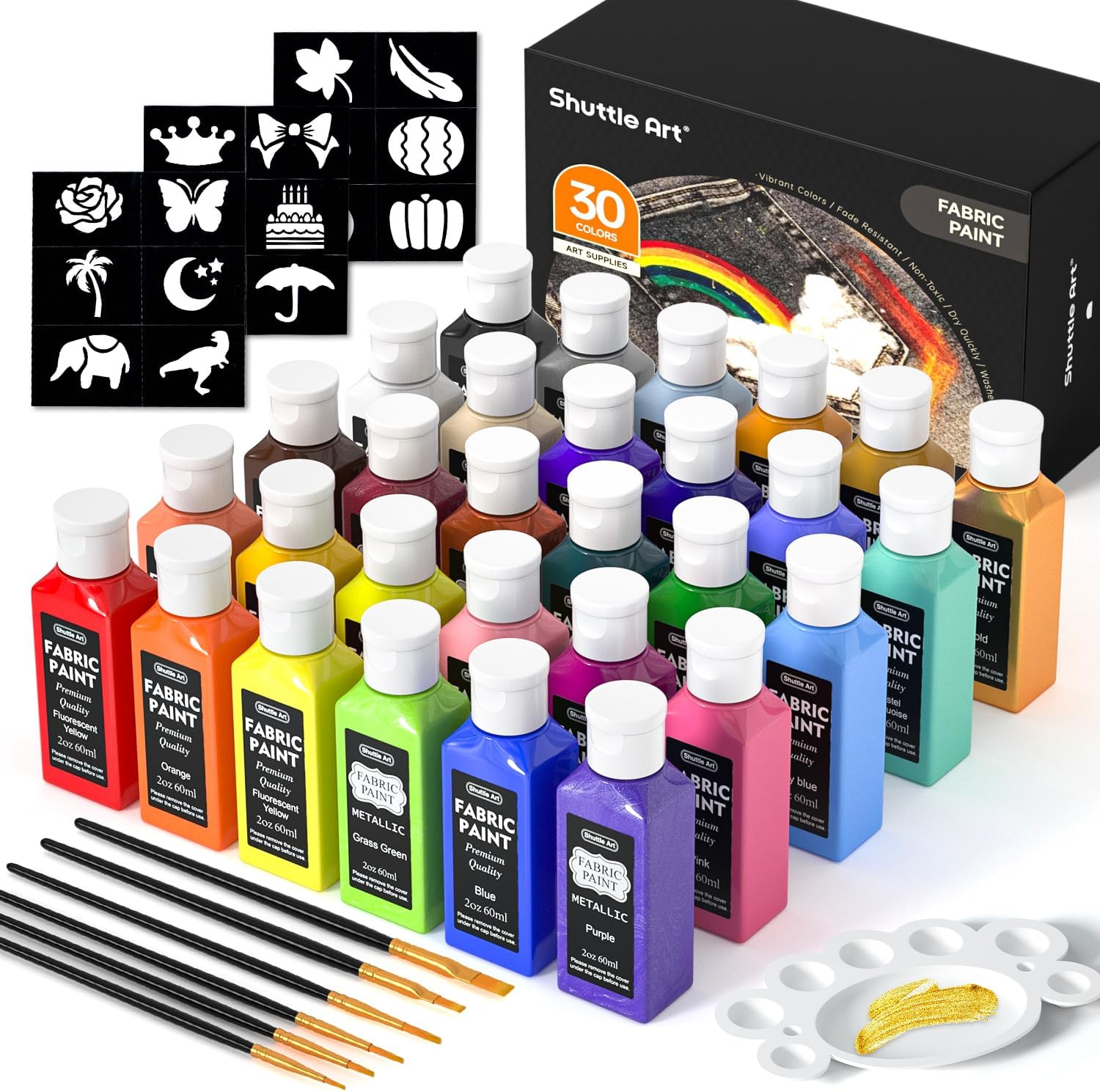 Shuttle Art Textilfarben Set 30 Farben