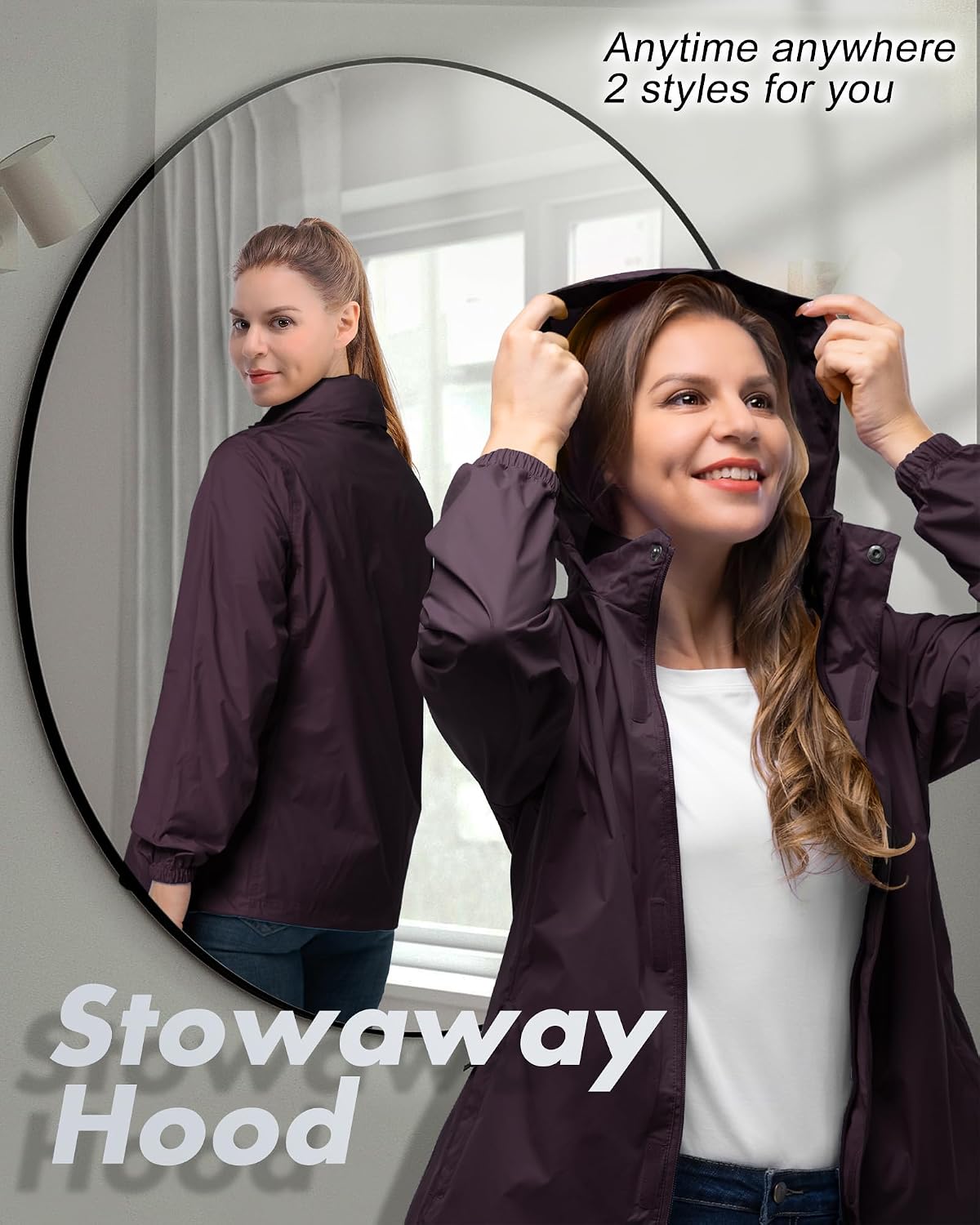 Detalle de Wasserdichte Damen-Regenjacke 33,000ft