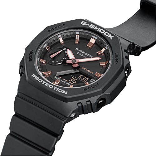Detalle 2 de Casio GMA-S2100-1AER: reloj cuarzo unisex con dial analógico-digital y caja negra de 46 mm