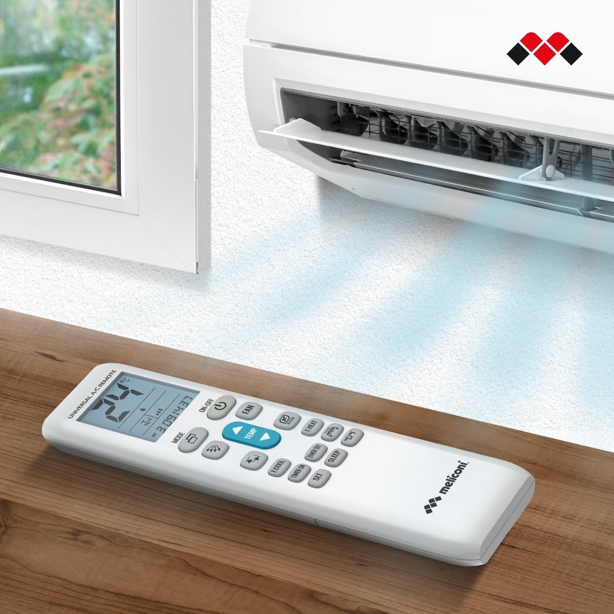 Detalle 2 de Meliconi AC50 Télécommande Universelle pour climatiseurs – Compatibilité étendue et mémoire permanente