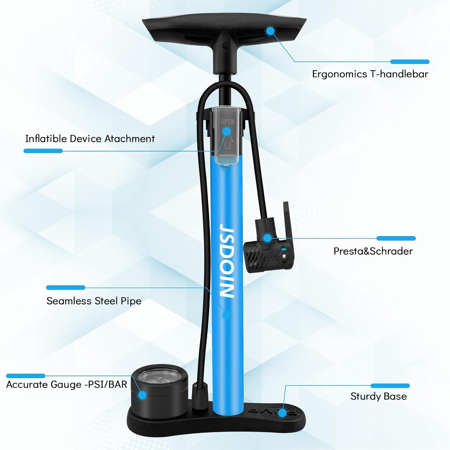 Detalle de Jsdoin bike pump up to 160 PSI