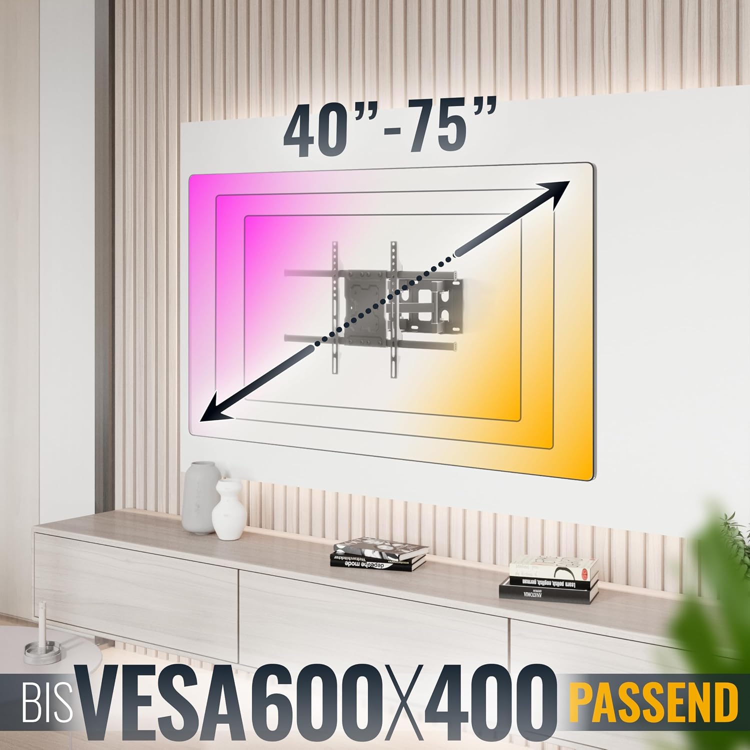 Detalle 2 de RICOO S7264 TV-Wandhalterung 50 kg
