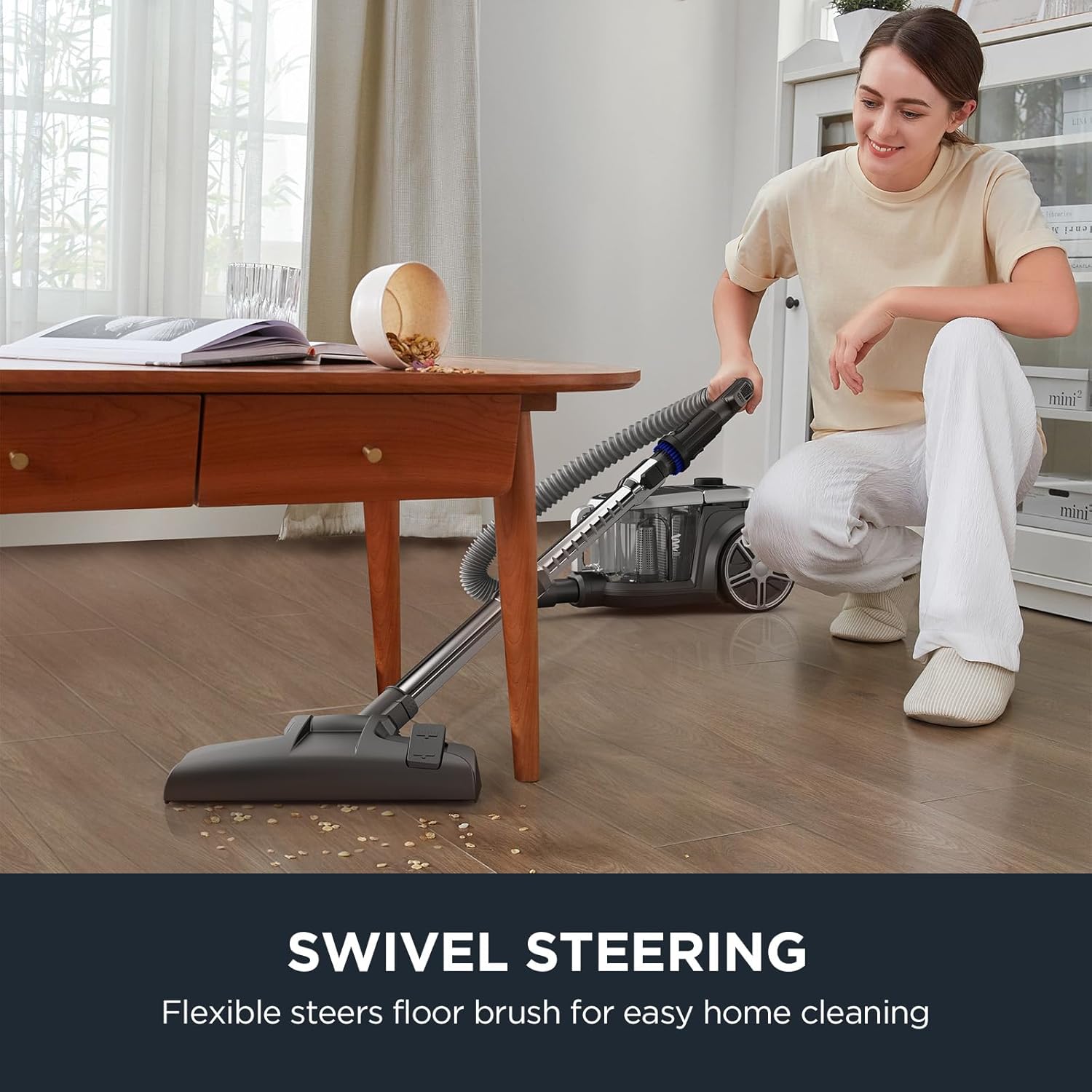 Thumbnail 6 de Eureka NEN180 Bagless Canister Vacuum Cleaner (Lightweight, HEPA Filtration) for Carpets & Hard Floors