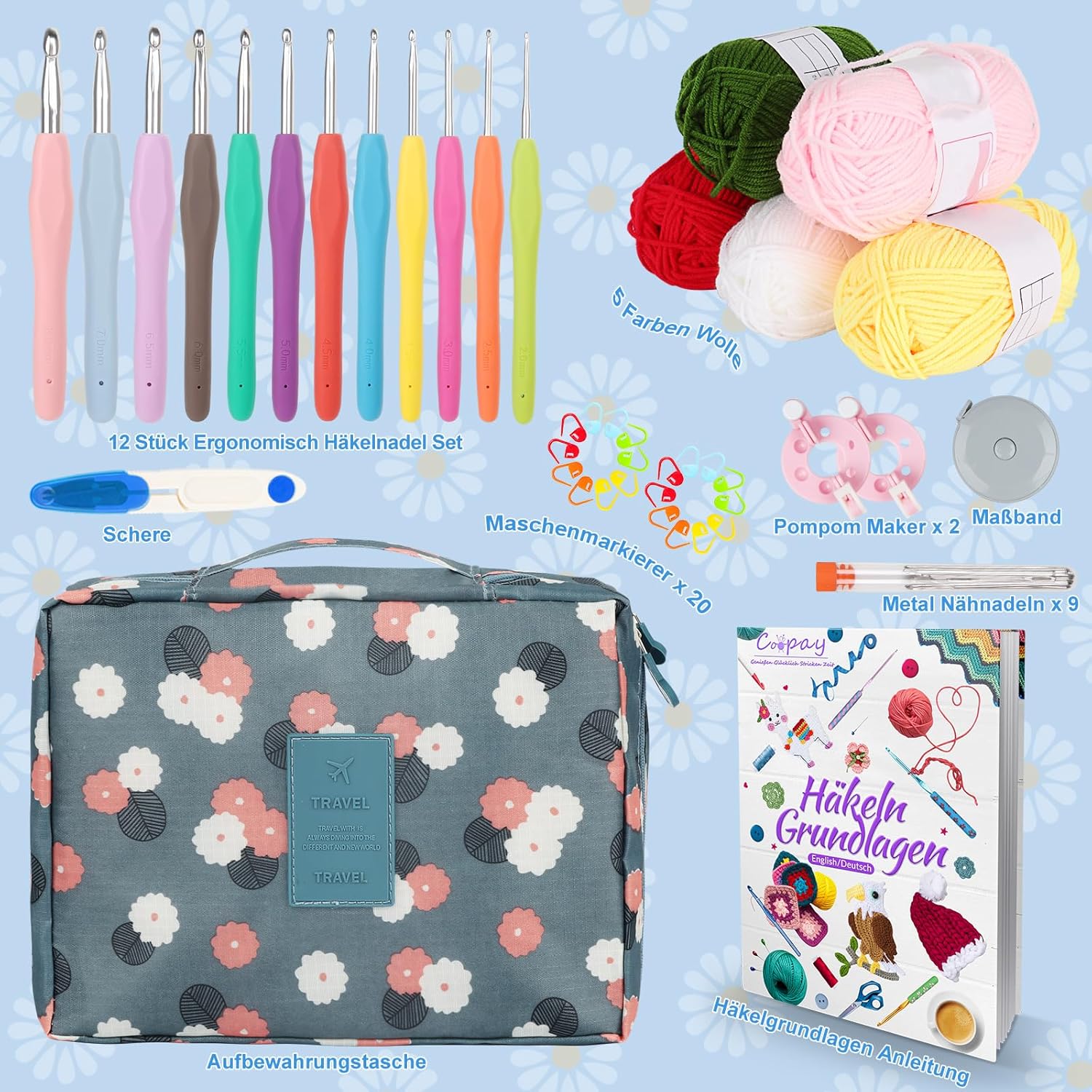 Thumbnail 1 de Coopay Kit de Ganchillo para Principiantes 🌸 2-8 mm