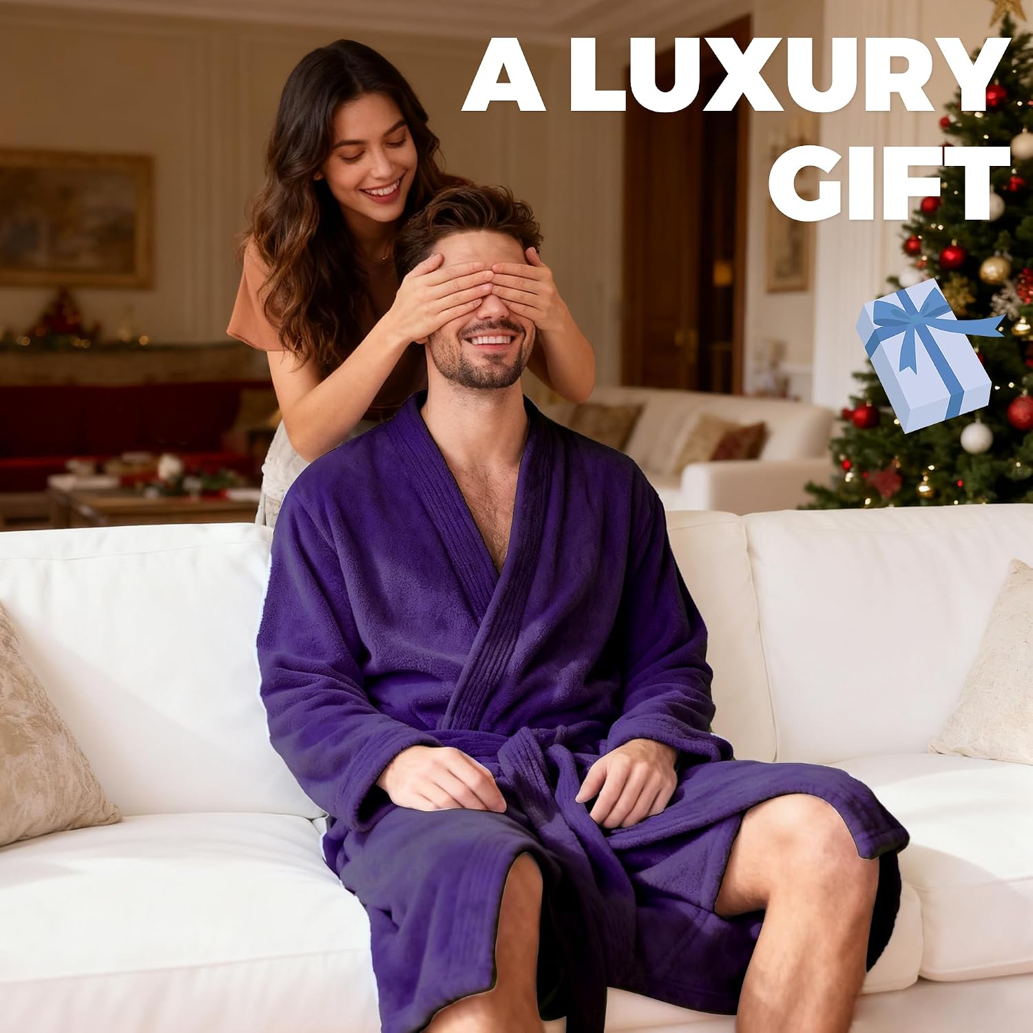 Detalle 2 de PJGGZ Men’s Towel Robe, Soft Quick-Dry Kimono Bathrobe