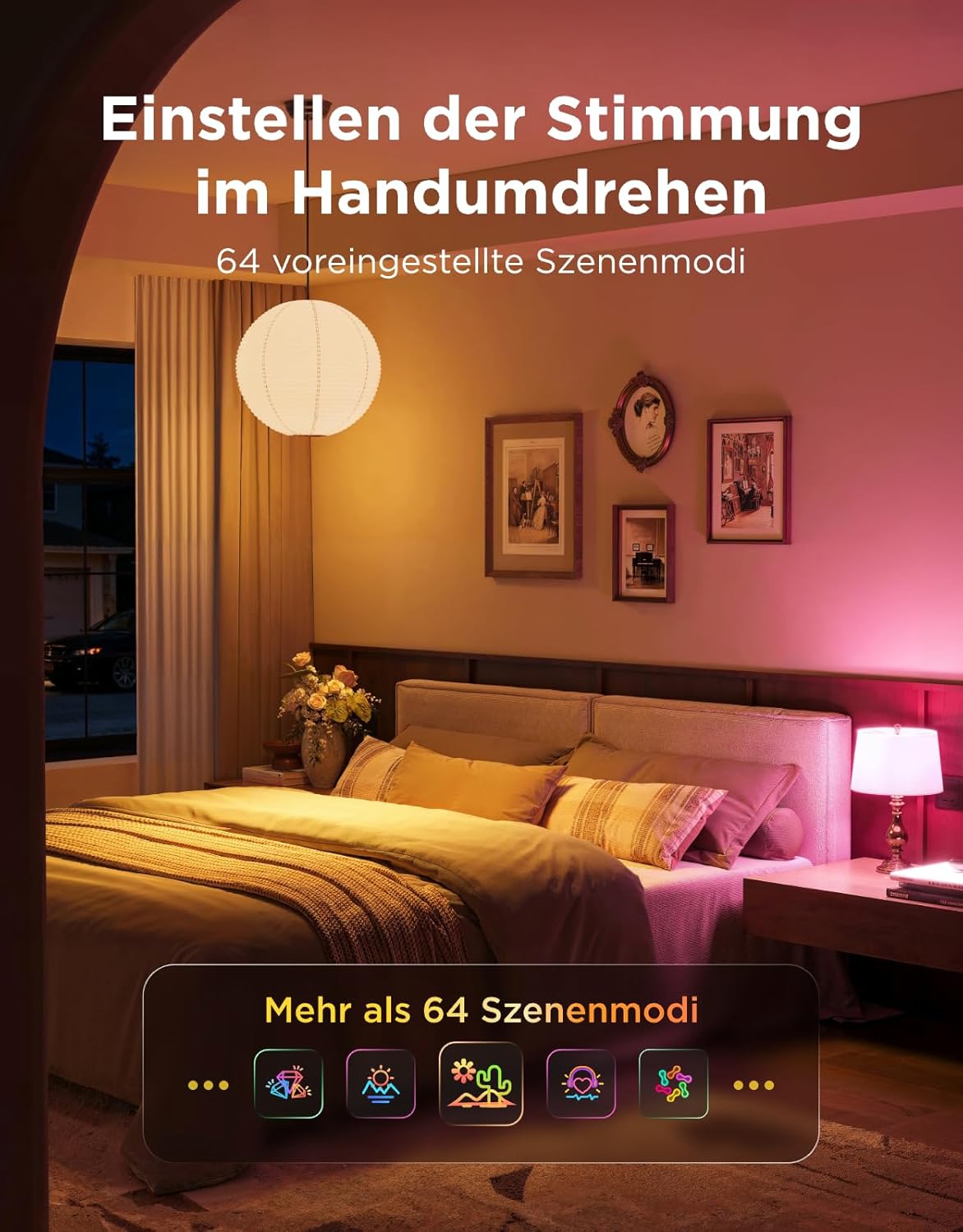 Thumbnail 4 de Govee Smart Glühbirne E27 – 1600LM RGBWW, Matter-Kompatibel, App-Steuerung