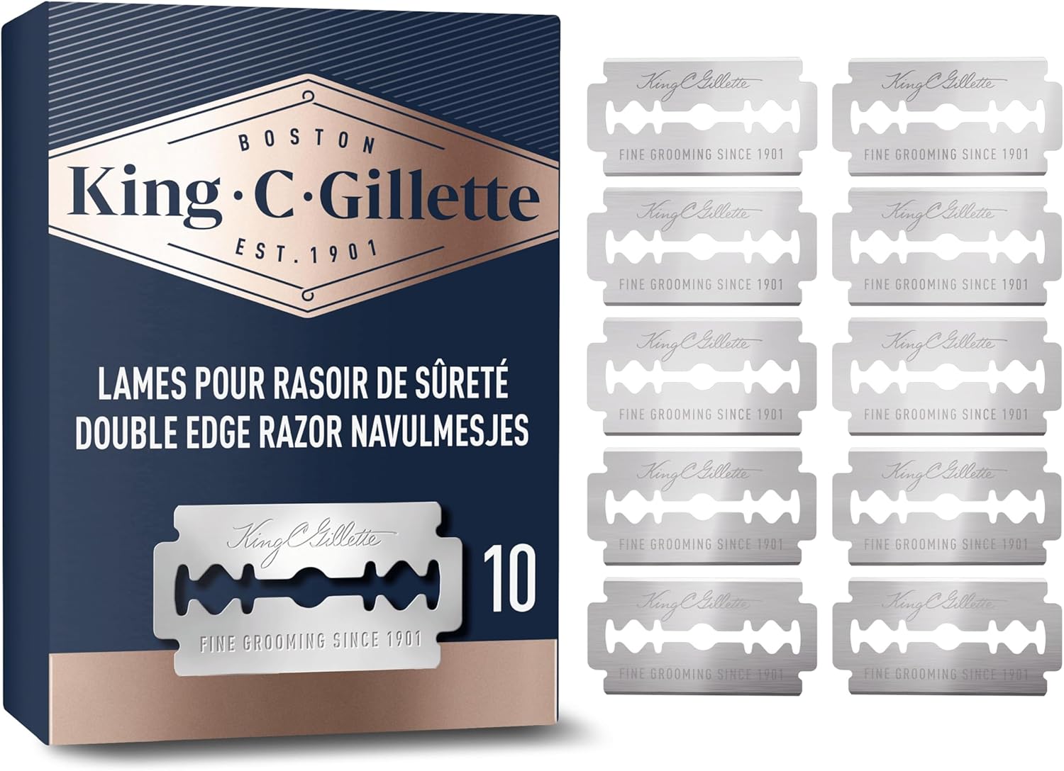 Thumbnail 6 de Recharges de lames de rasoir de sûreté King C. Gillette (double tranchant) – lot de 100