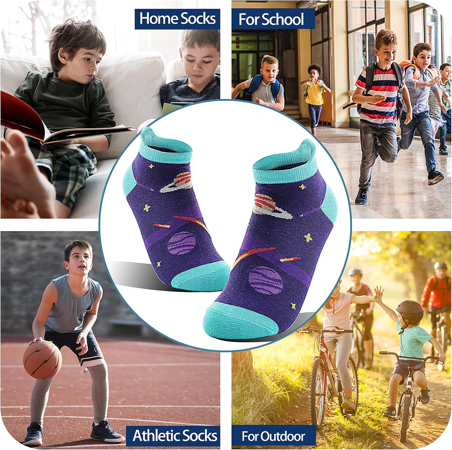 Thumbnail 5 de Welwoos Kinder Sneaker-Socken 6 Paar