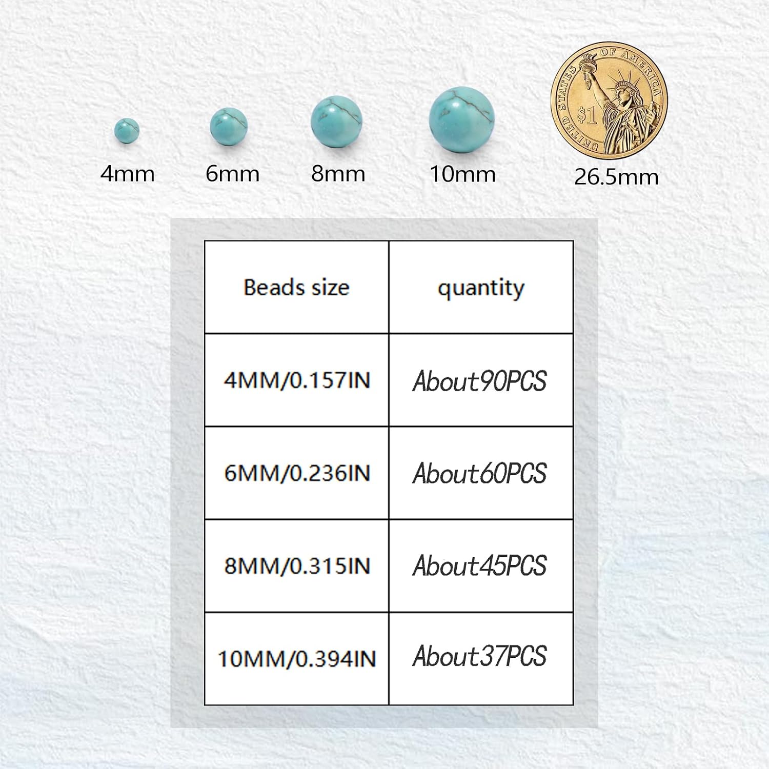 Detalle 1 de LASOFAMERE Natural Stone Beads 4mm