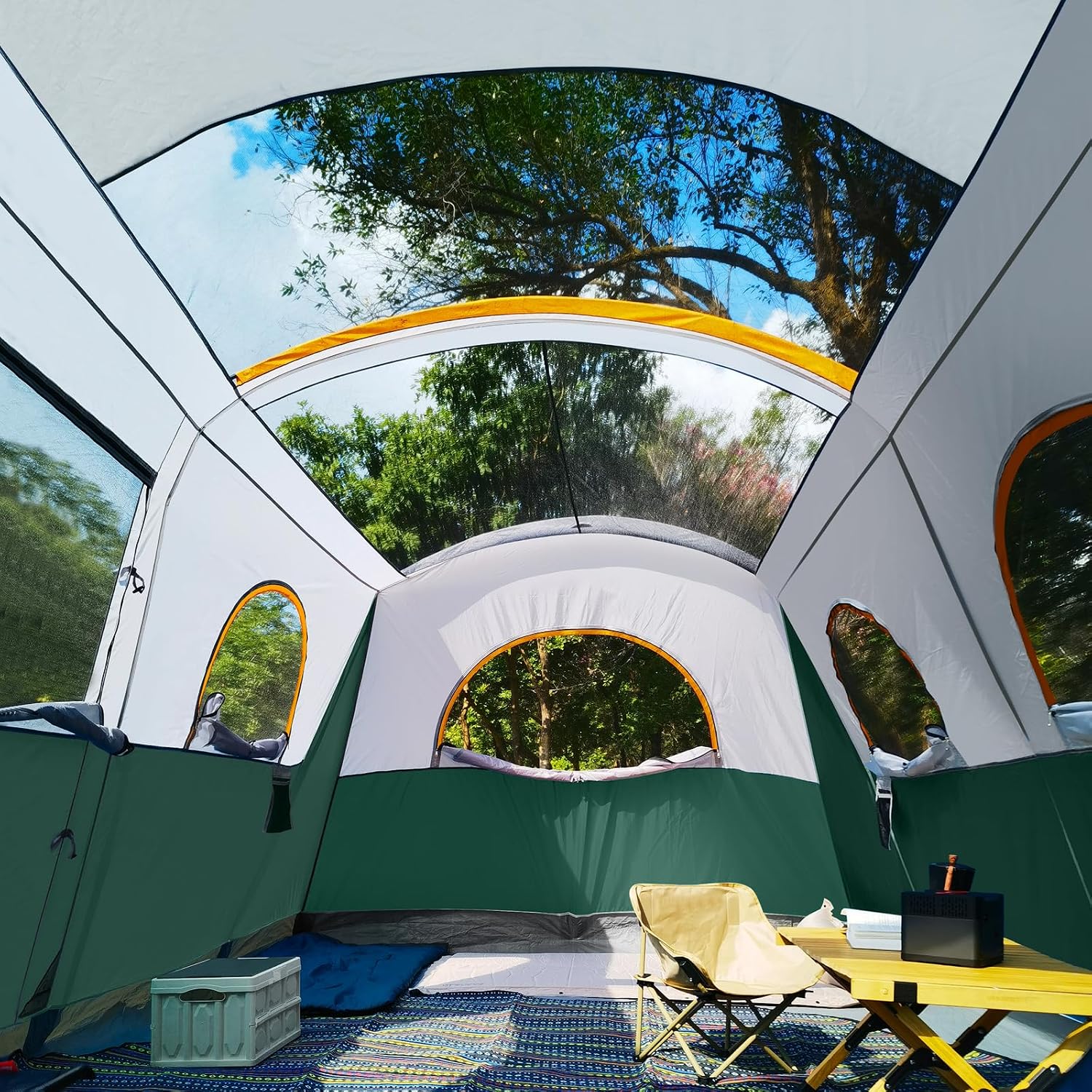 Detalle de UNP Camping Tent 8 Person Waterproof Big Tunnel Tent with Screen Porch (20' x 9' x 80" H)
