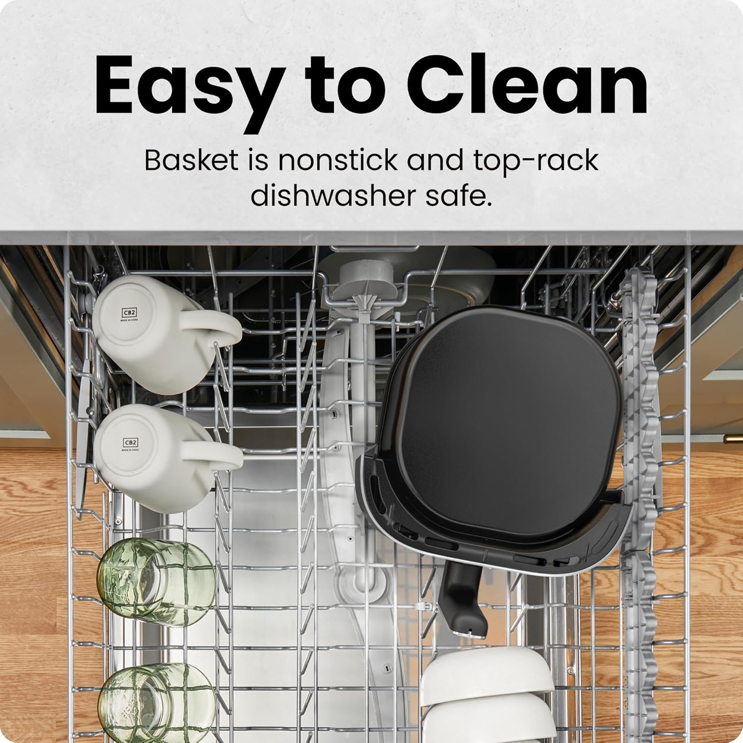 Thumbnail 5 de Chefman 6 QT Compact Air Fryer with Hi-Fry Technology, Easy-View Window & Touch Controls (Black)