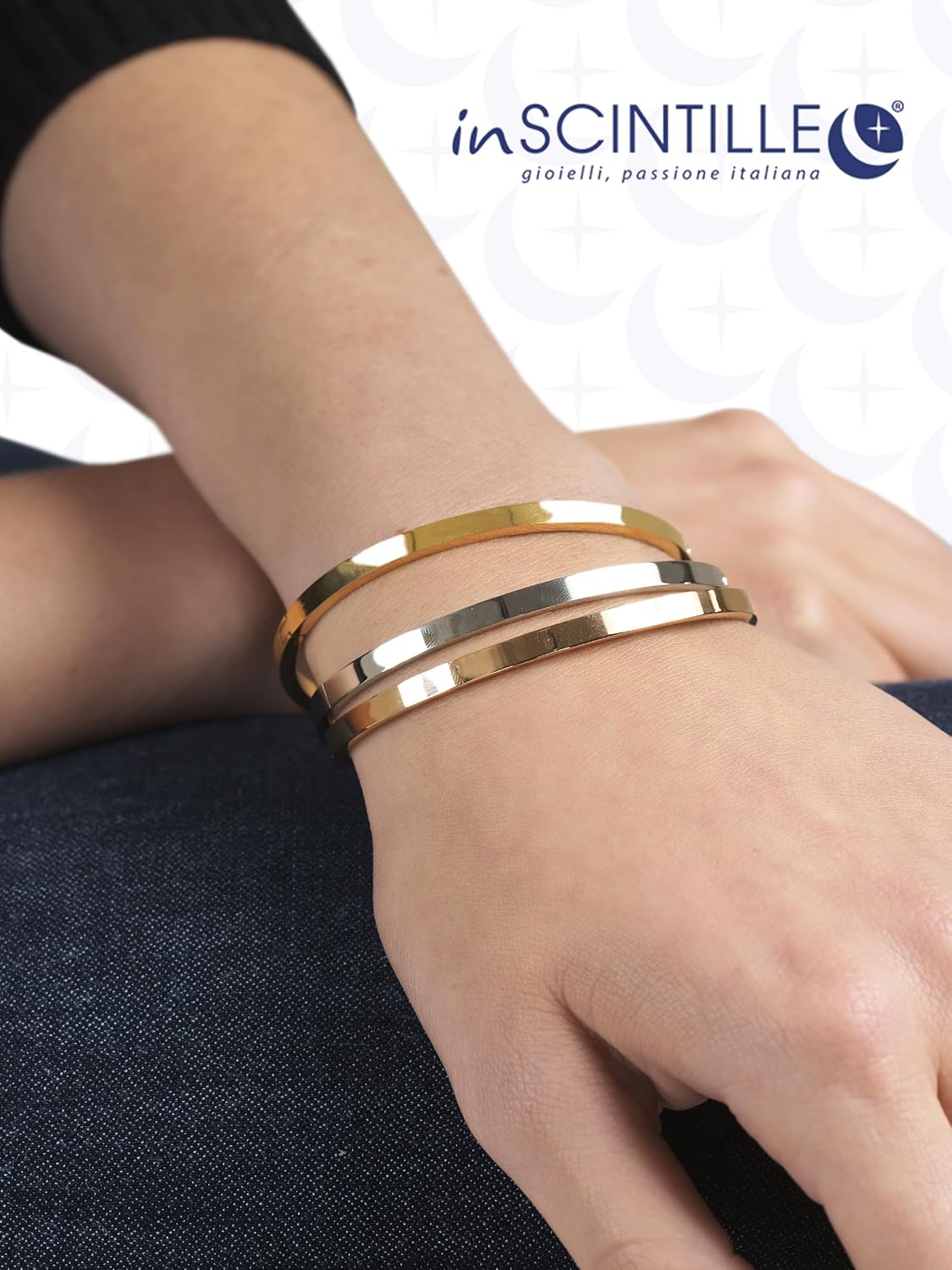 Detalle 2 de inSCINTILLE Bangle Bracciale Rigido Donna Uomo
