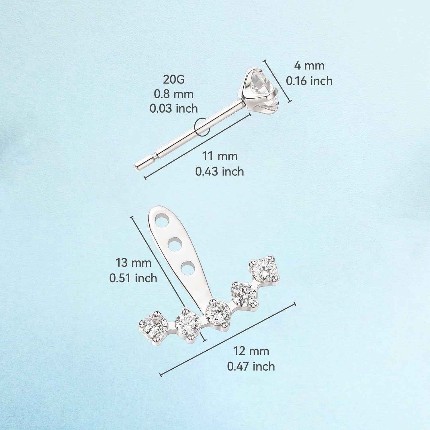 Detalle de Limerencia G23 boucles d'oreilles en titane hypoallergéniques