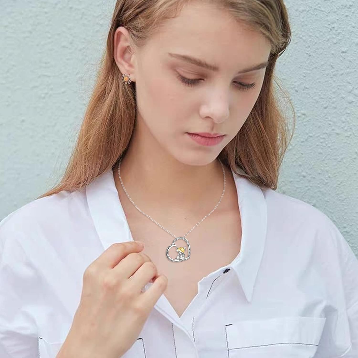 Thumbnail 3 de POP LYKE Herz Zwei Pinguin Halskette für Damen aus 925er Sterling Silber