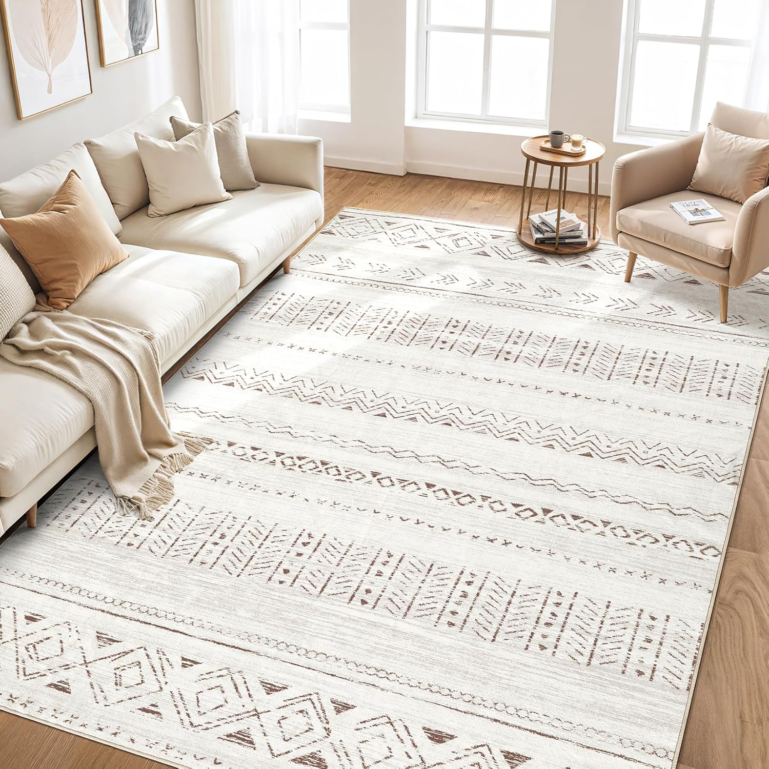 Thumbnail 6 de cotiled 8x10 Area Rug washable low pile 8'x10'