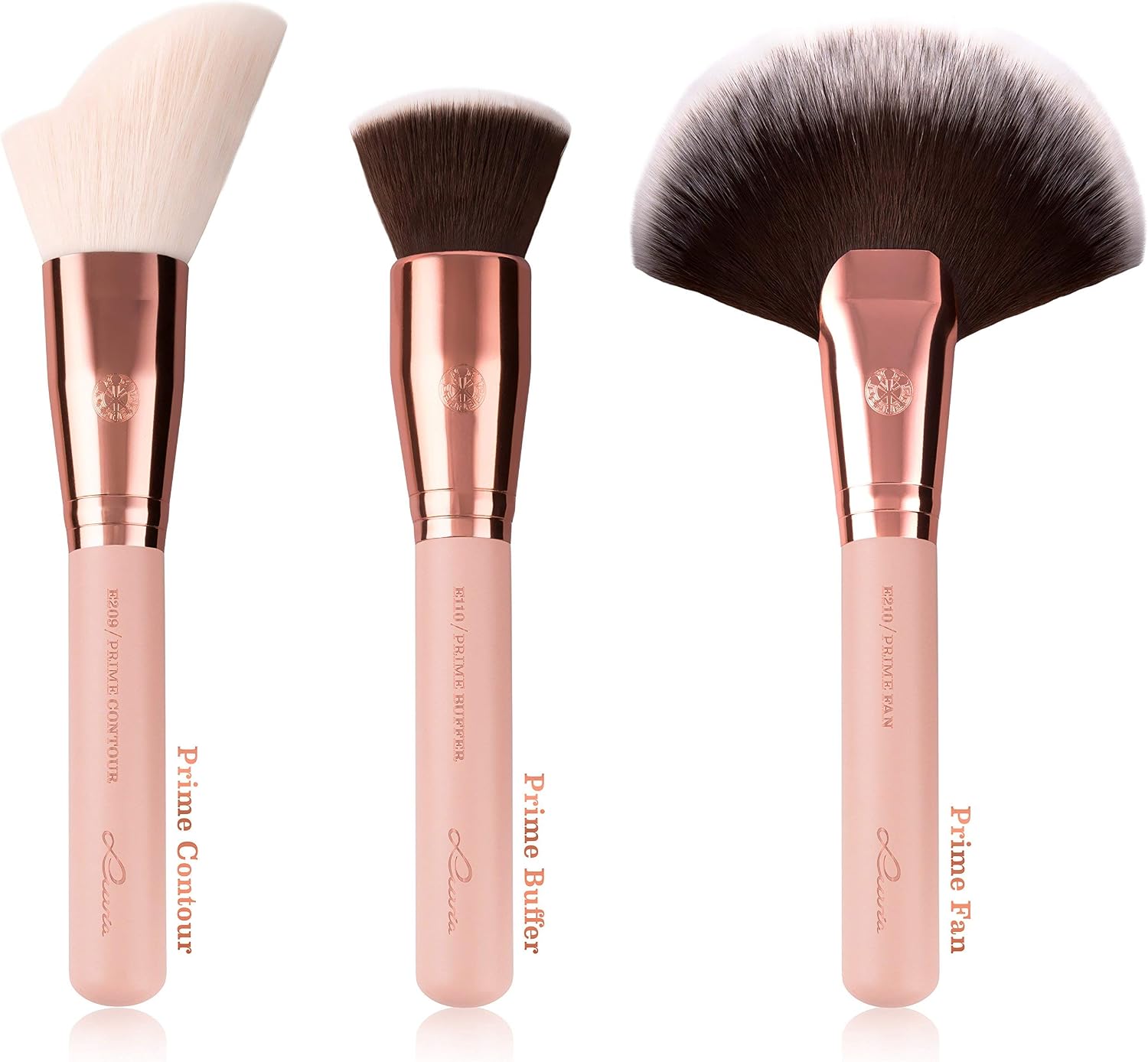 Detalle 1 de Luvia Cosmetics Essential Brushes – Rose Golden Vintage, 14 pędzli syntetycznych
