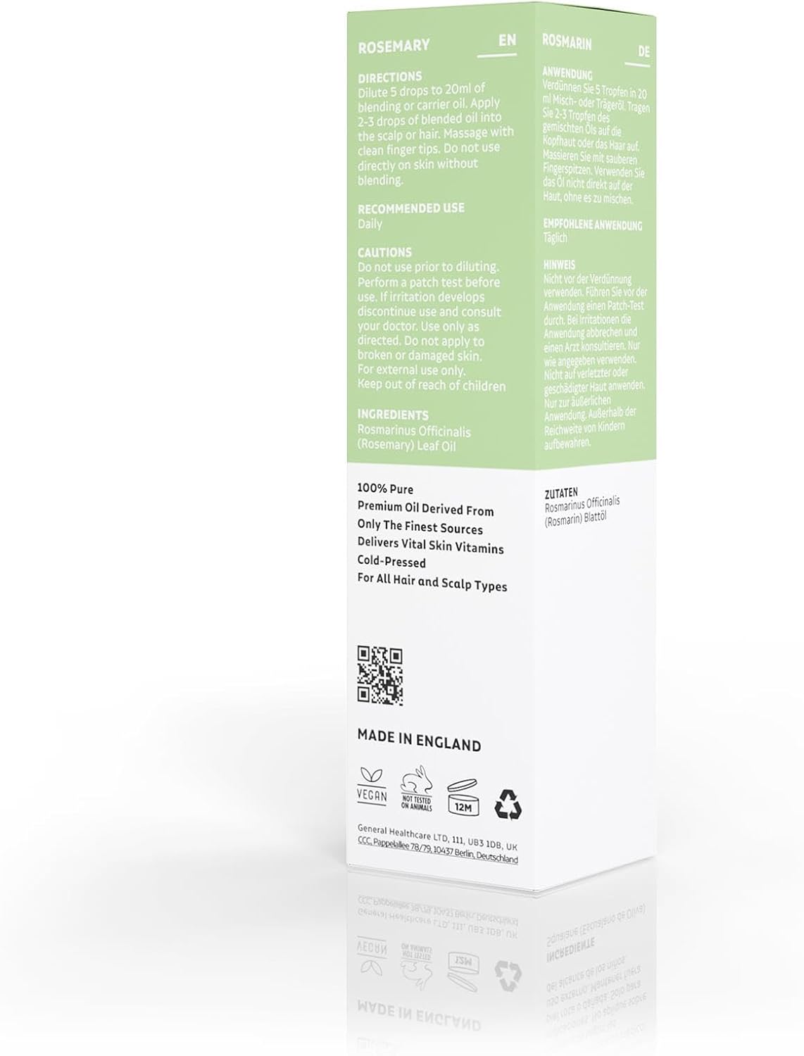 Thumbnail 5 de Huile de romarin 100 % pure pressée à froid Dermavitamins – 10 ml