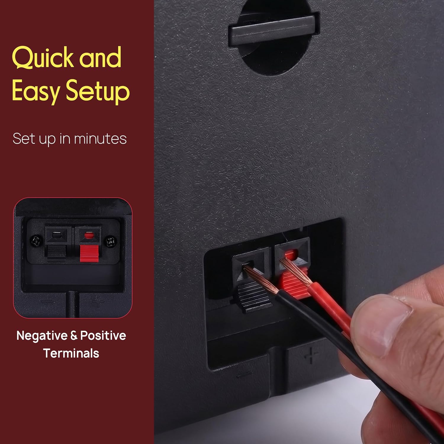 Detalle de Pyle 7.6cm Mini Cube Bookshelf Speakers — 100W Pair for Home Audio