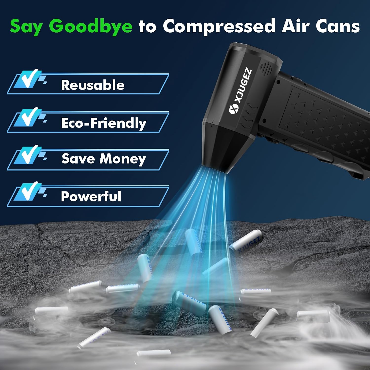 Detalle de XJUGEZ Soplador de Polvo Eléctrico 3000 mAh