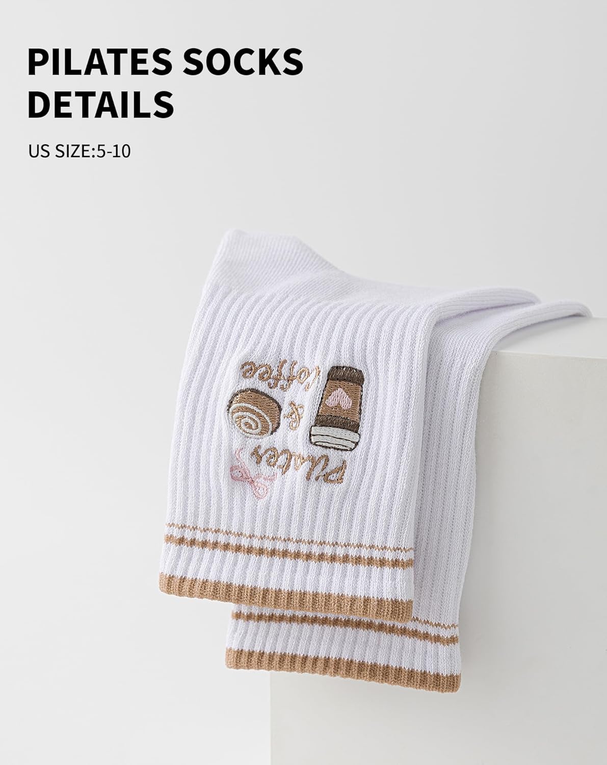 Thumbnail 3 de Yawlsow Pilates Grip Socks for Women: Non-Slip, Fashion-Forward Footwear for Yoga and More