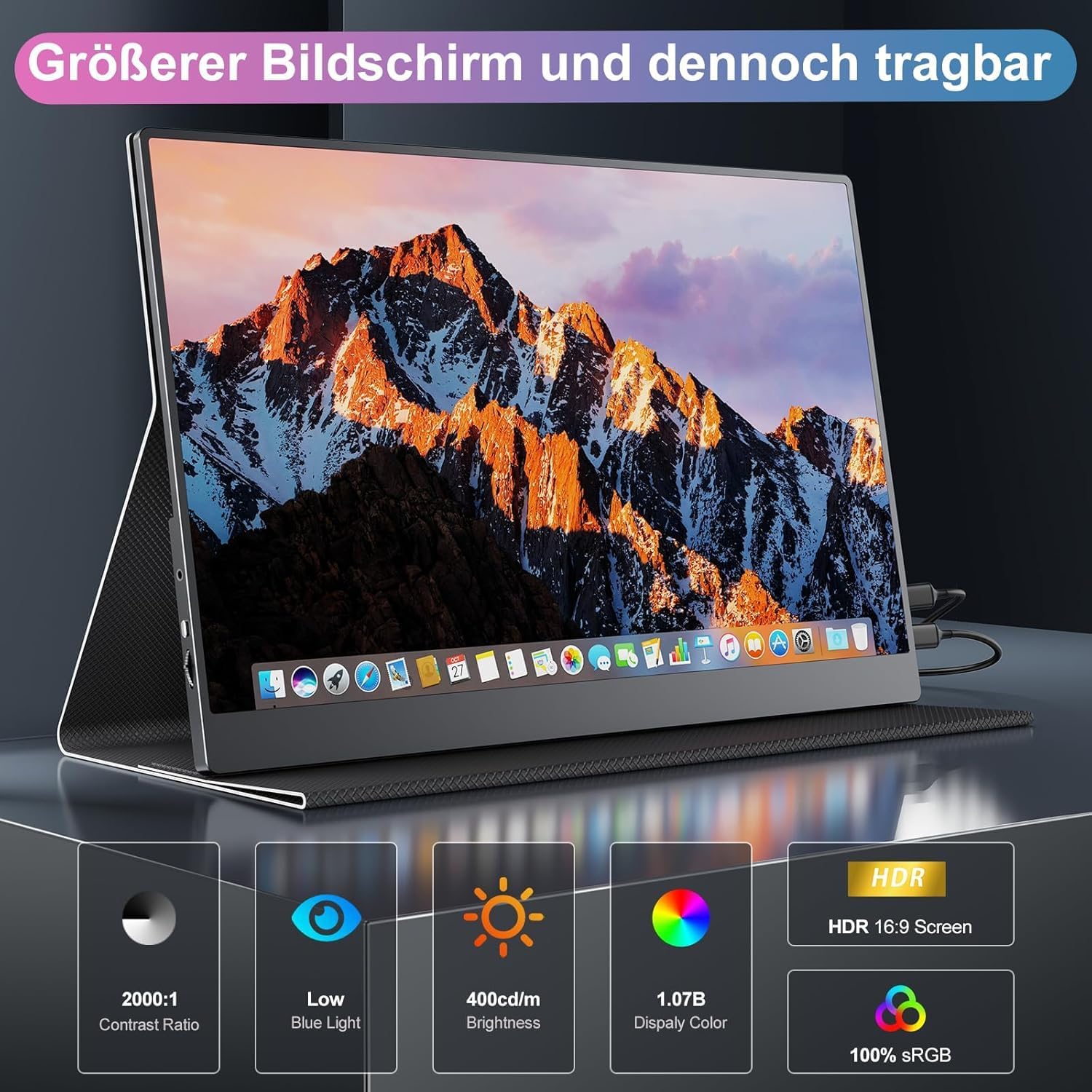 Thumbnail 1 de CUIUIC Portable Gaming Monitor 18,5 Zoll