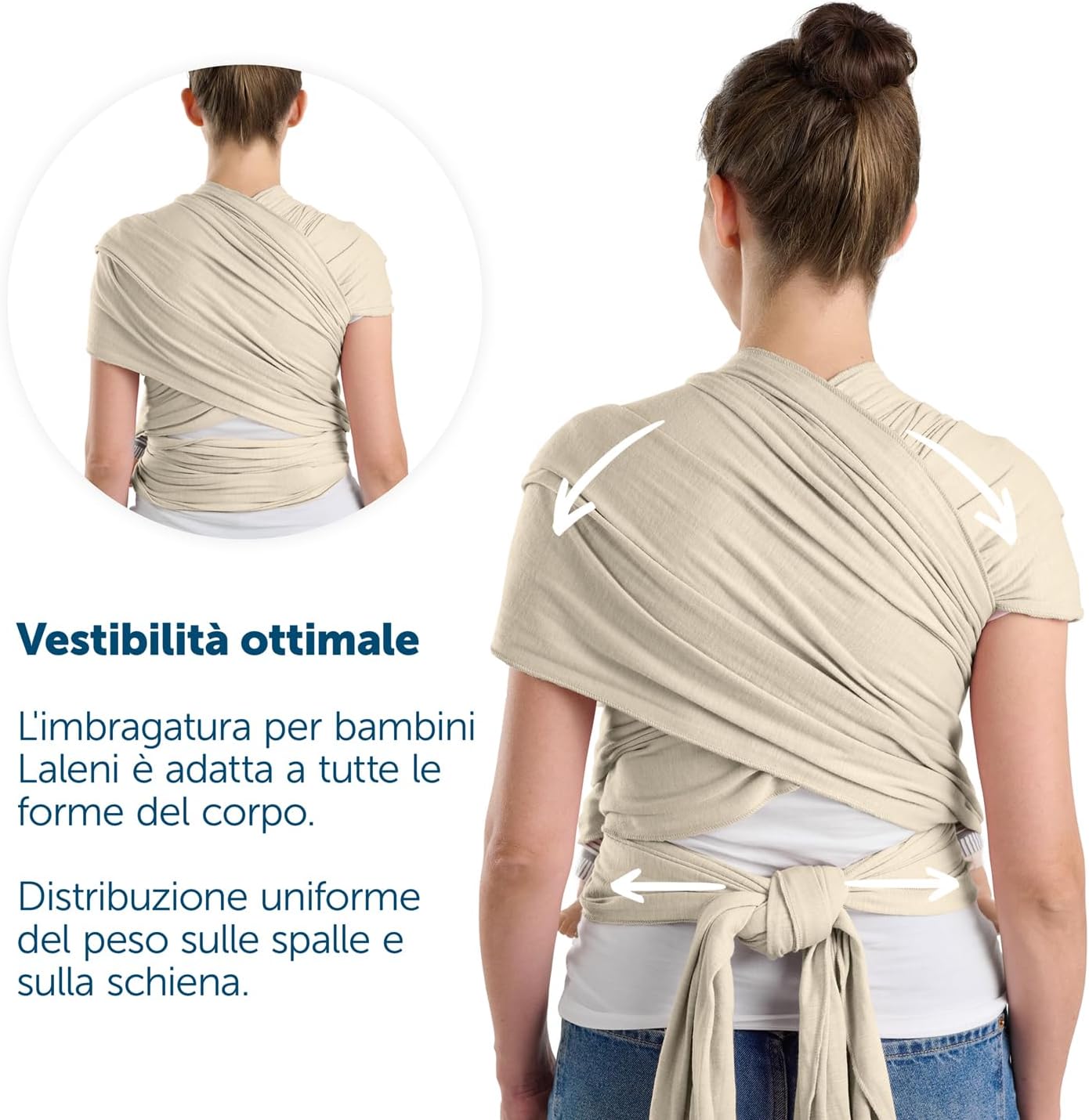 Thumbnail 4 de Laleni Fascia neonato fino a 15 kg in morbido cotone (circa 5,10 m) certificata OEKO-TEX