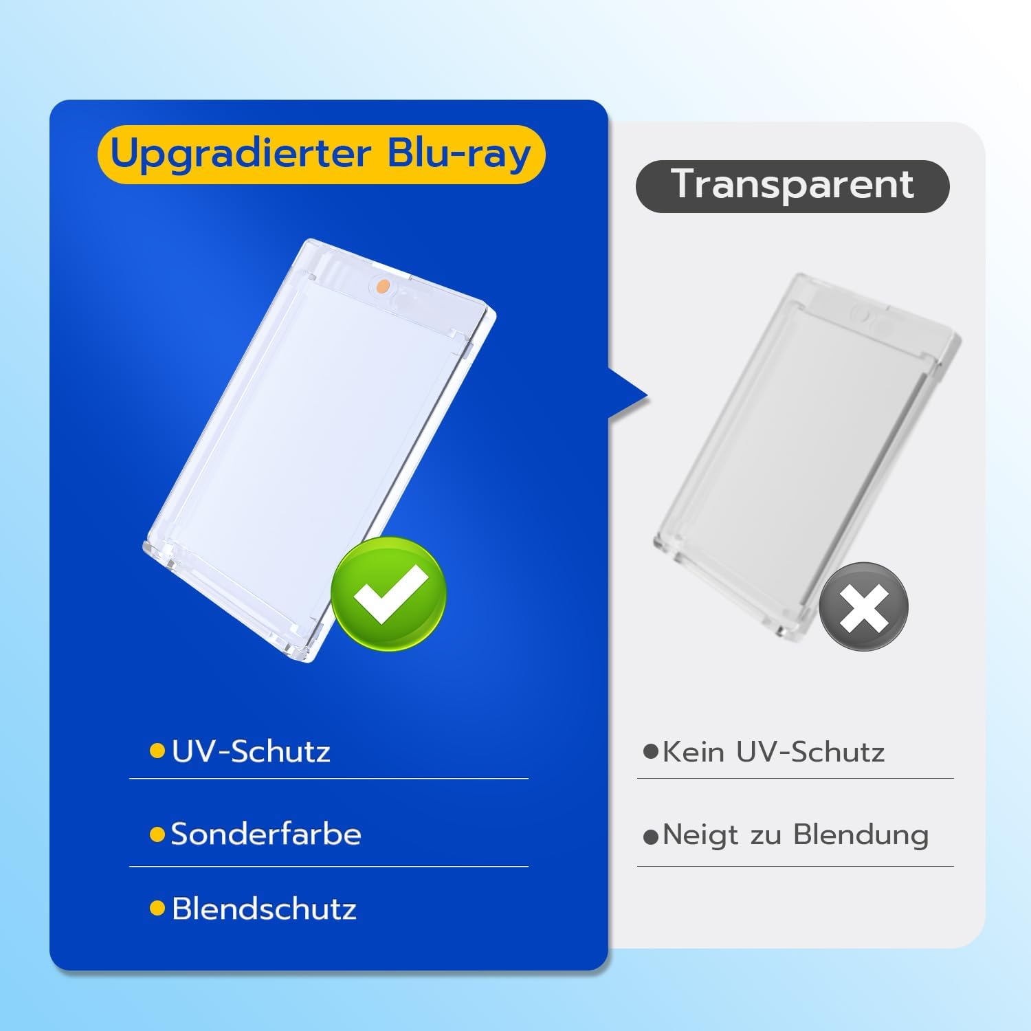 Detalle 2 de Tolesum Magnetic Card Holder (20er-Set) mit UV-Schutz für Sammelkarten im Standardformat