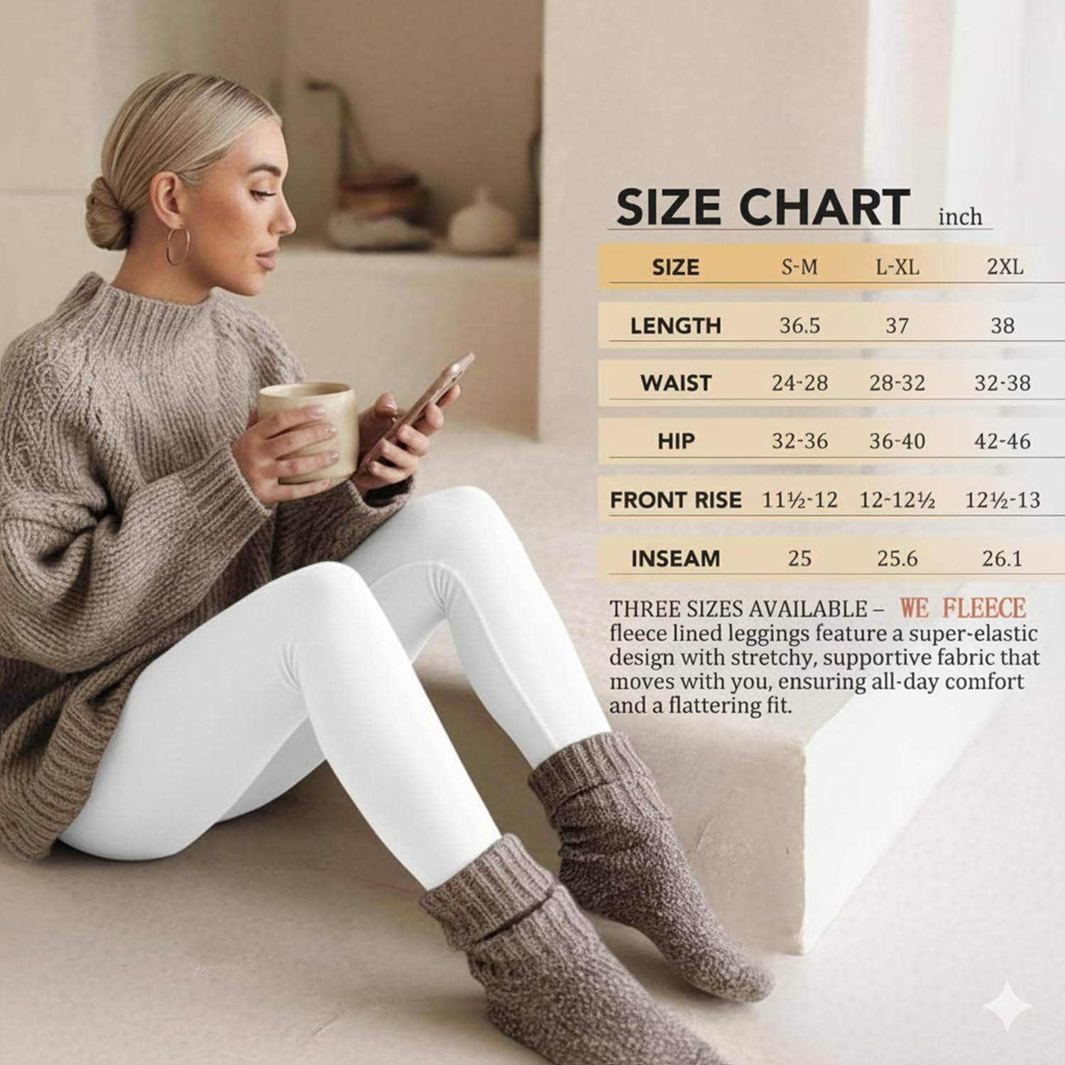 Thumbnail 5 de we fleece Fleece-Lined High-Waisted Thermal Leggings for Women