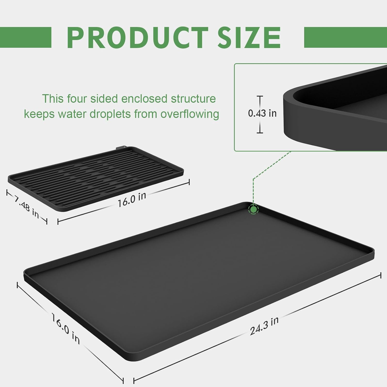Detalle 2 de Silicone Coffee Mat Set 24 x 16 Inches