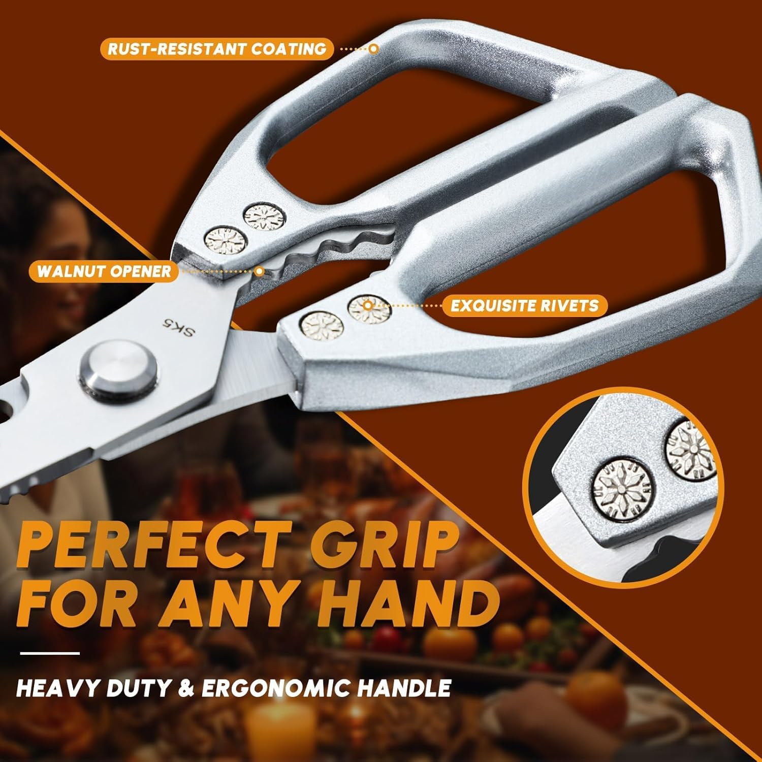 Thumbnail 3 de HUUSK Kitchen Scissors Set stainless steel kitchen shears ✂