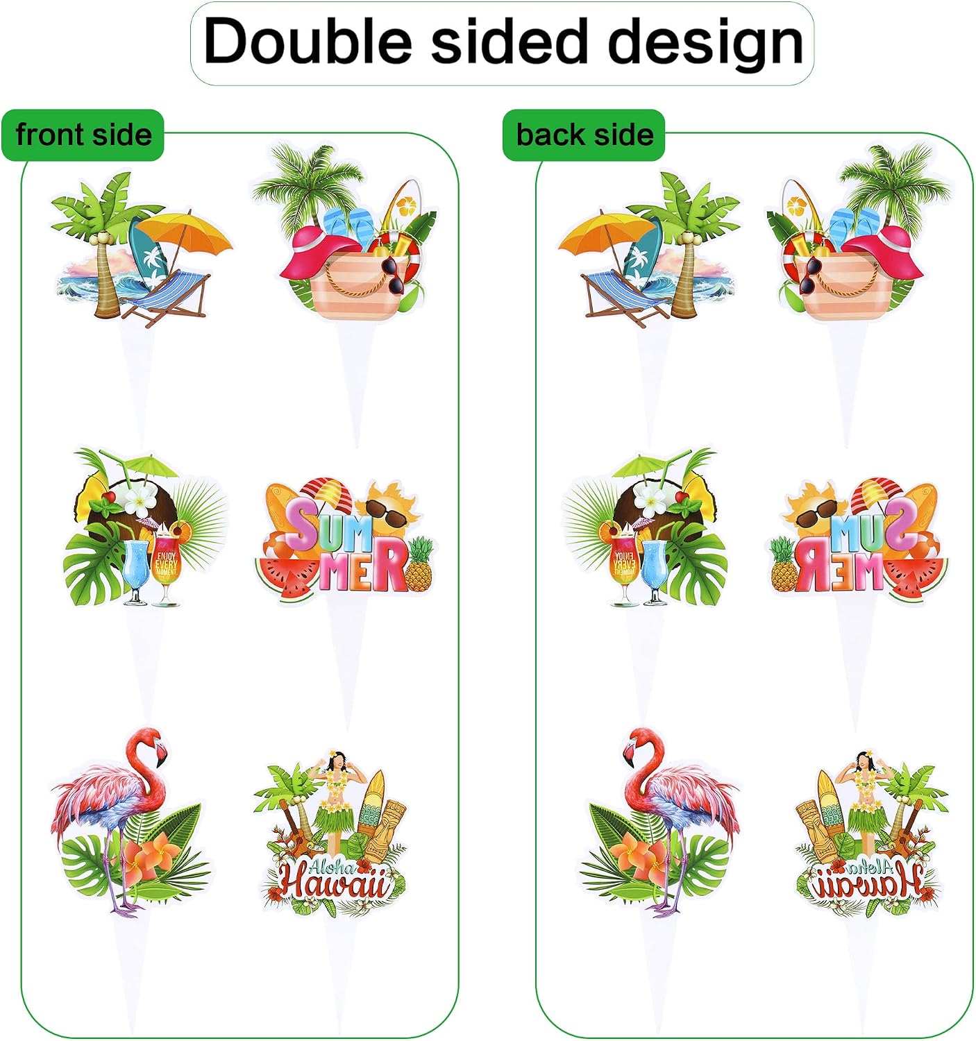 Thumbnail 2 de Ercadio Hawaii Cupcake Toppers, 30-Piece Set
