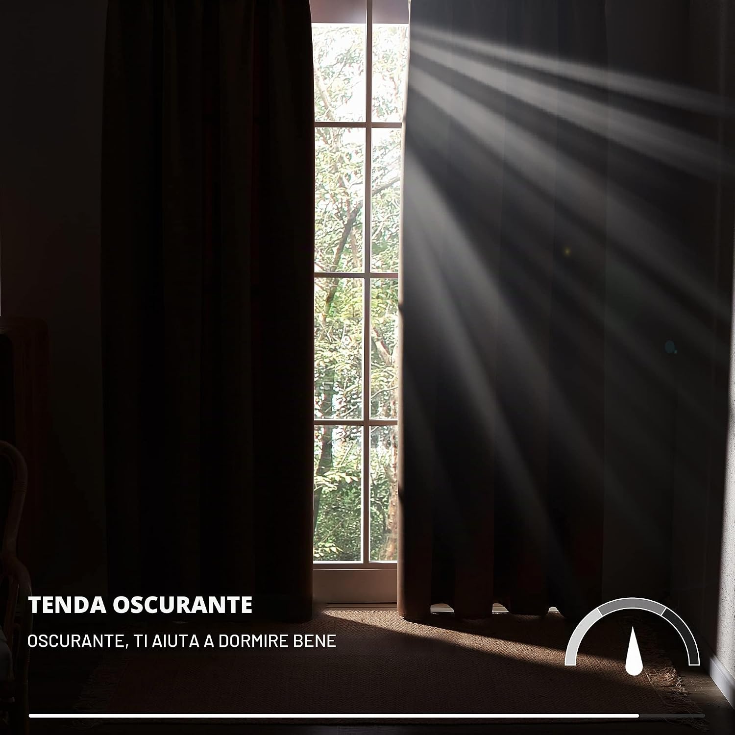 Thumbnail 6 de Deconovo Tende oscuranti per camera da letto – 2 pezzi, 140x290 cm, beige chiaro