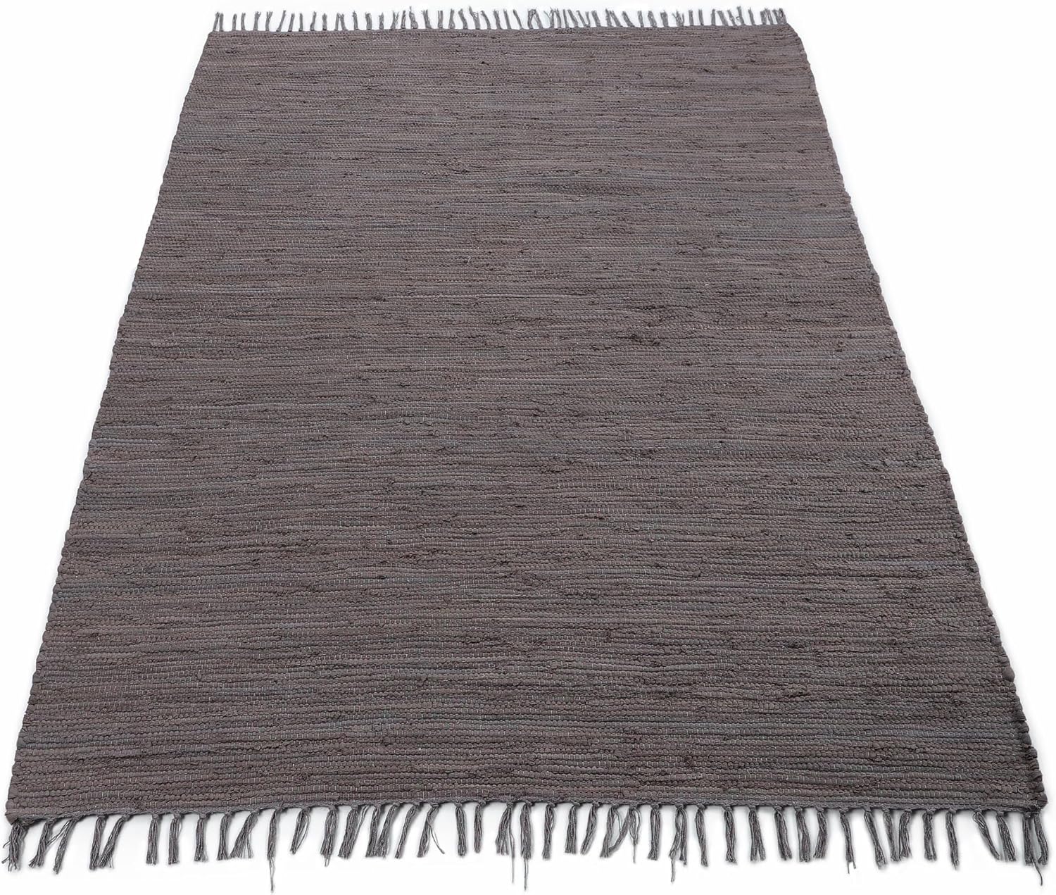 Thumbnail 2 de CarpetFine Alfombra Kilim Chindi Uni Malva 160x230 cm